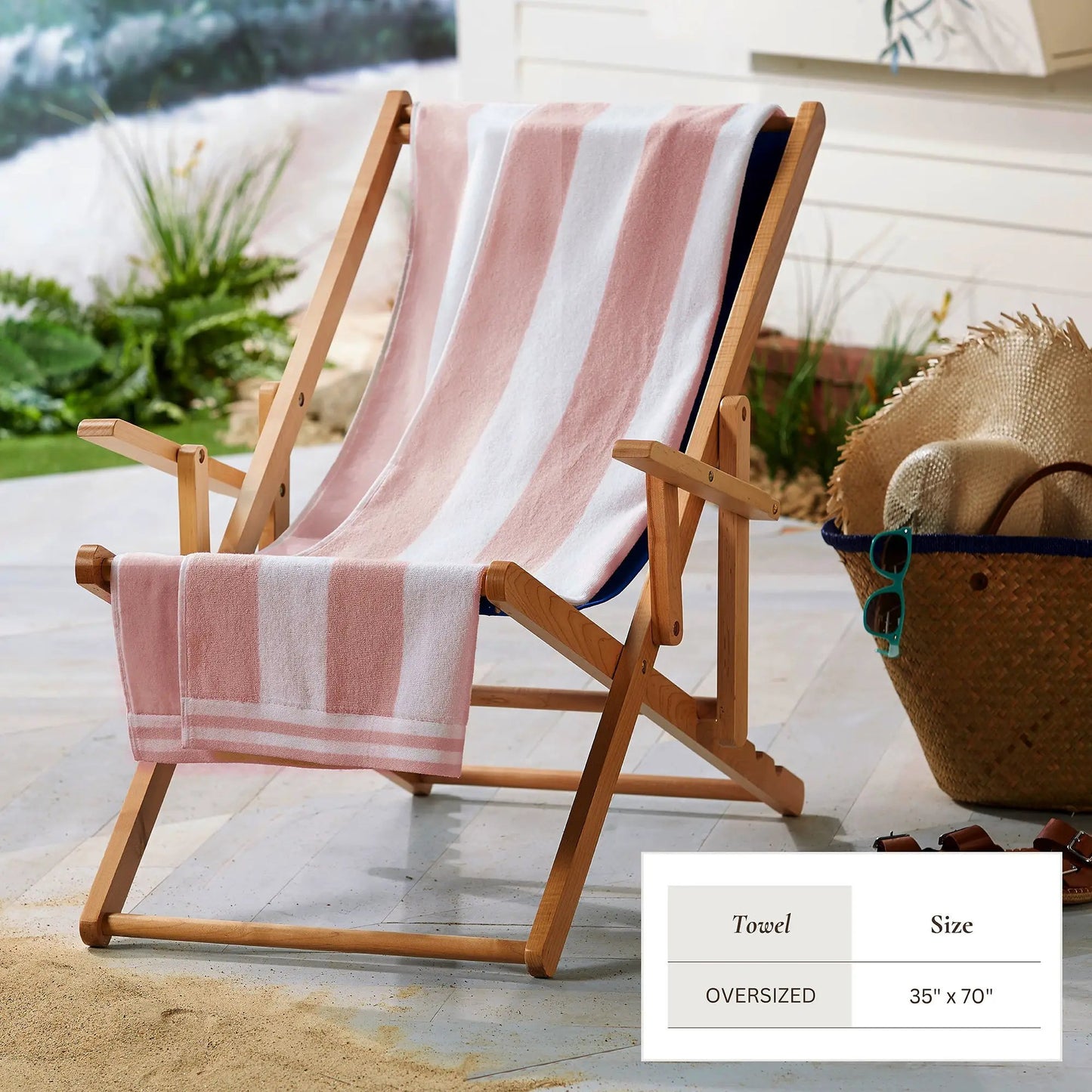 Striped Cabana Beach Towel - Edgartown Collection from PriceLows™