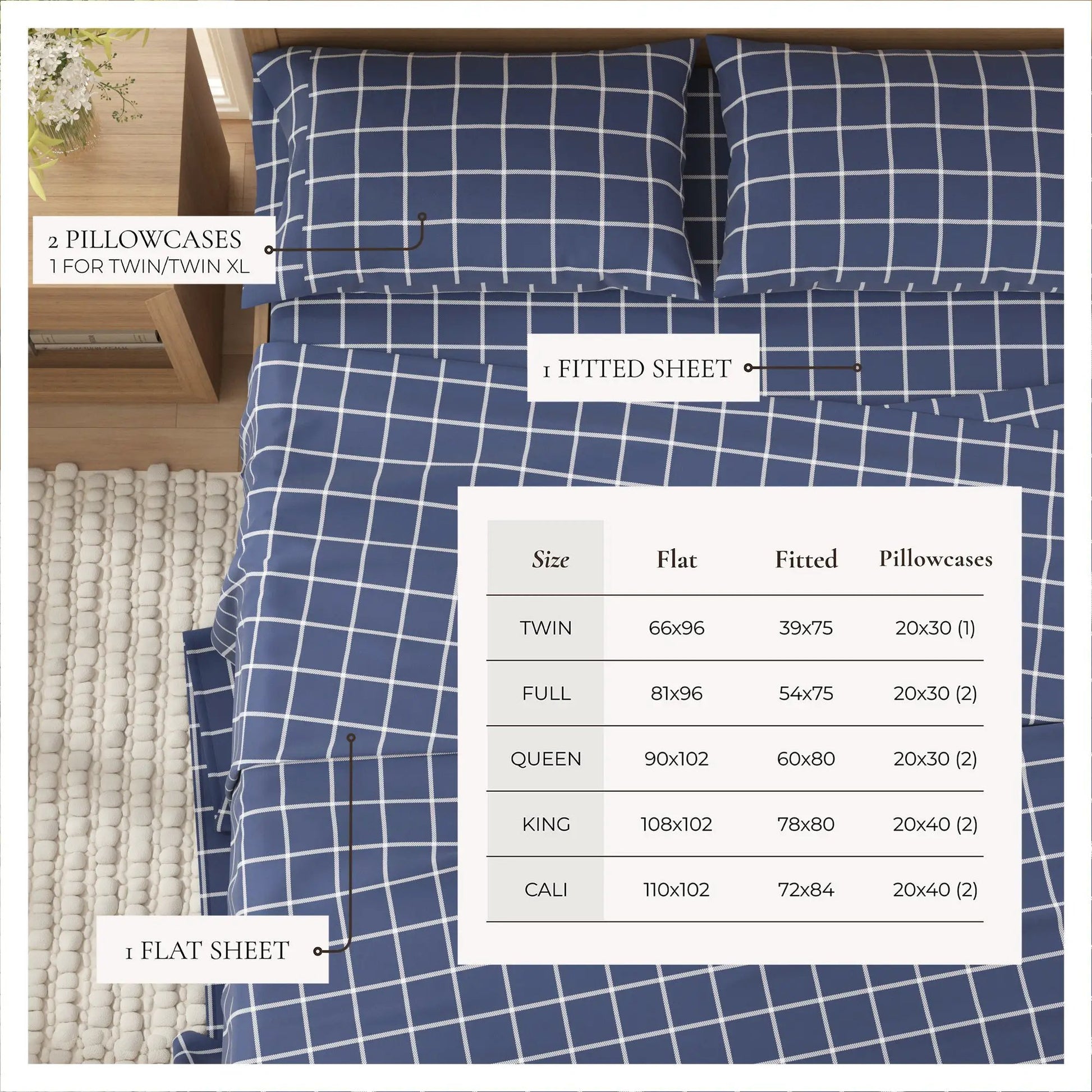Turkish Cotton Flannel Sheet - Belle Collection from PriceLows™