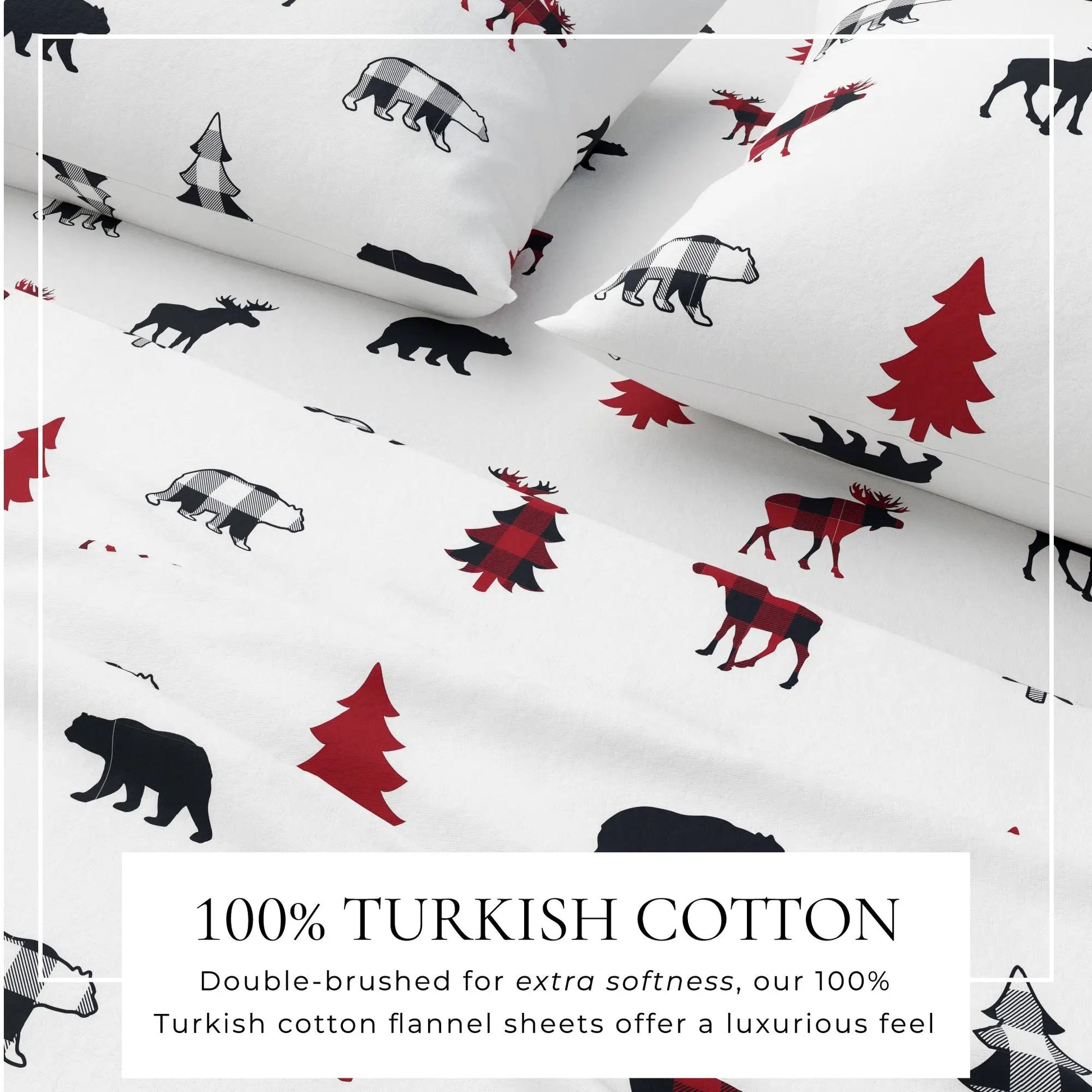 100% Turkish Cotton Flannel Sheet Sets - Boulder Collection from PriceLows™