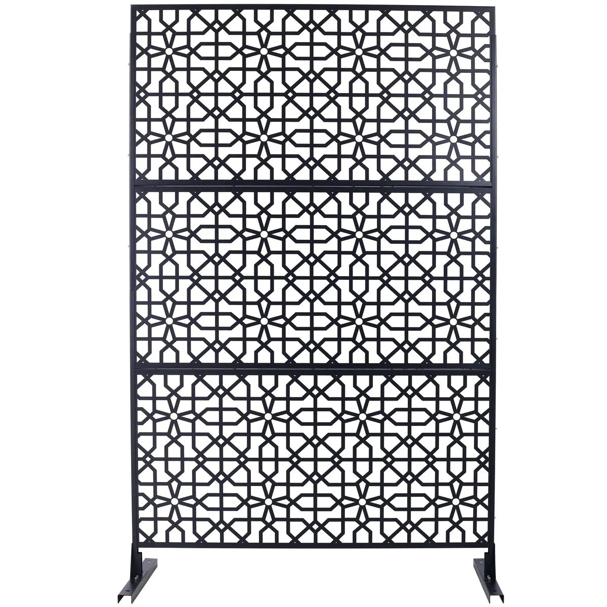 Metal Freestanding Privacy Screen | Rust Resistant Panel | Indoor Outdoor