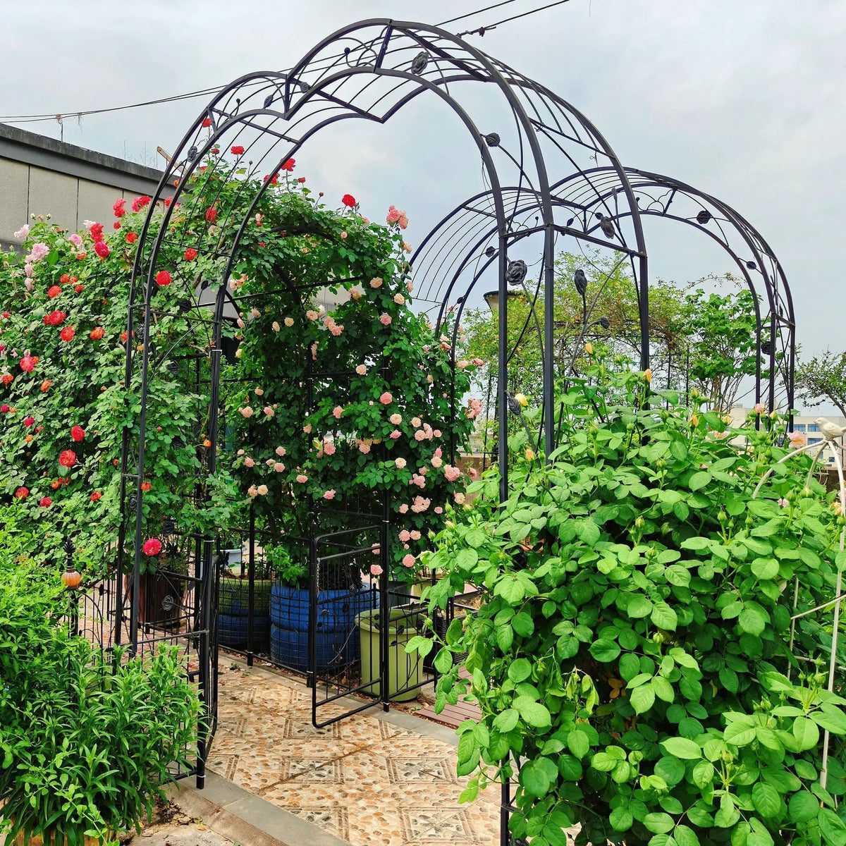 Metal Garden Arch Assemble Freely With 8 Styles Garden Arbor Trellis Climbing Plants | 59 x 15.35 x 98.4 in | Metal | Outdoor Living