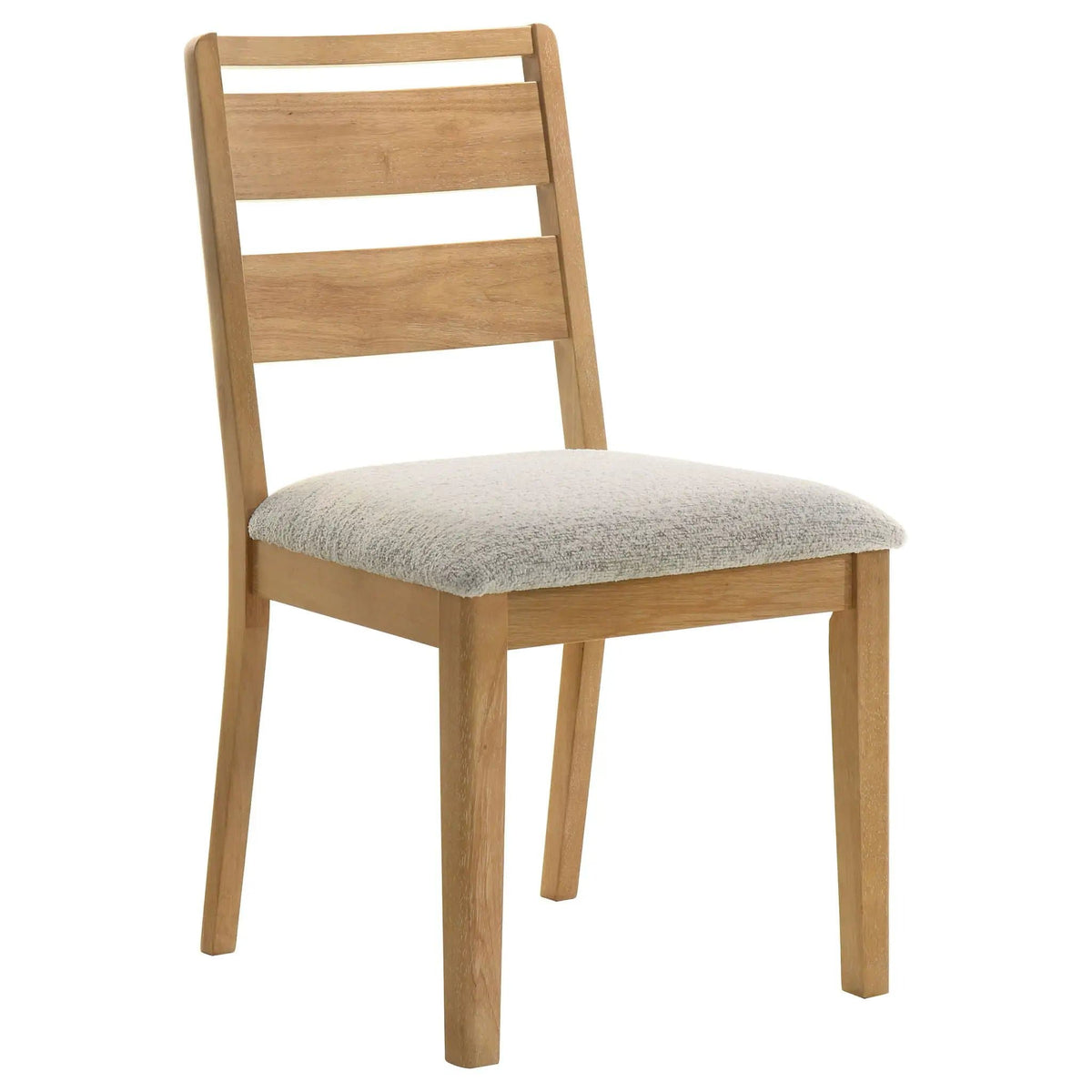 Duncan Ladder Back Dining Side Chair Washed Oak (Set of 2) | 20.25 x 22.5 x 35.75 in | Solid Wood & Fabric | Dining Room