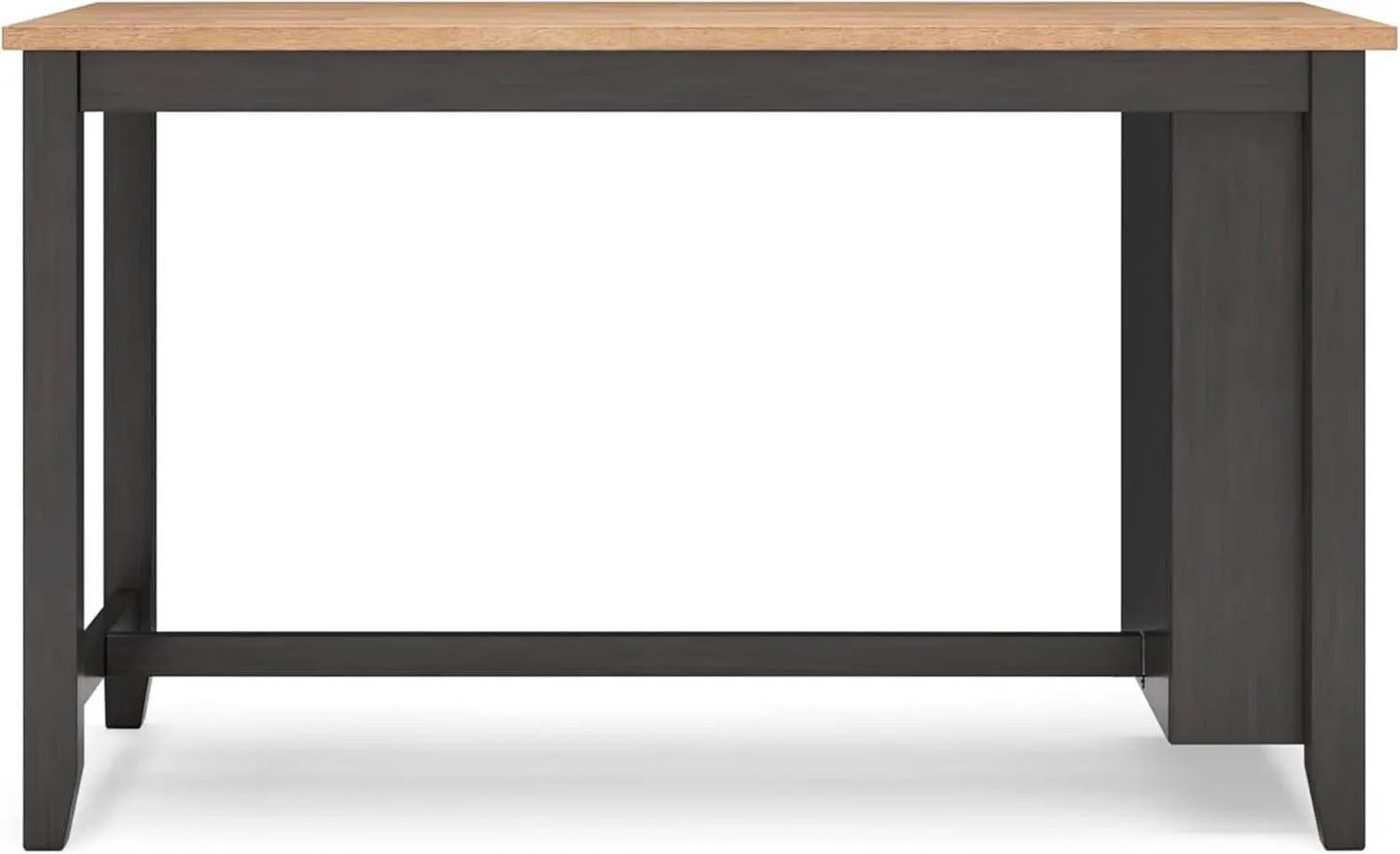 Counter Height Dining Table With 3 Shelves Trestle Base from PriceLows™