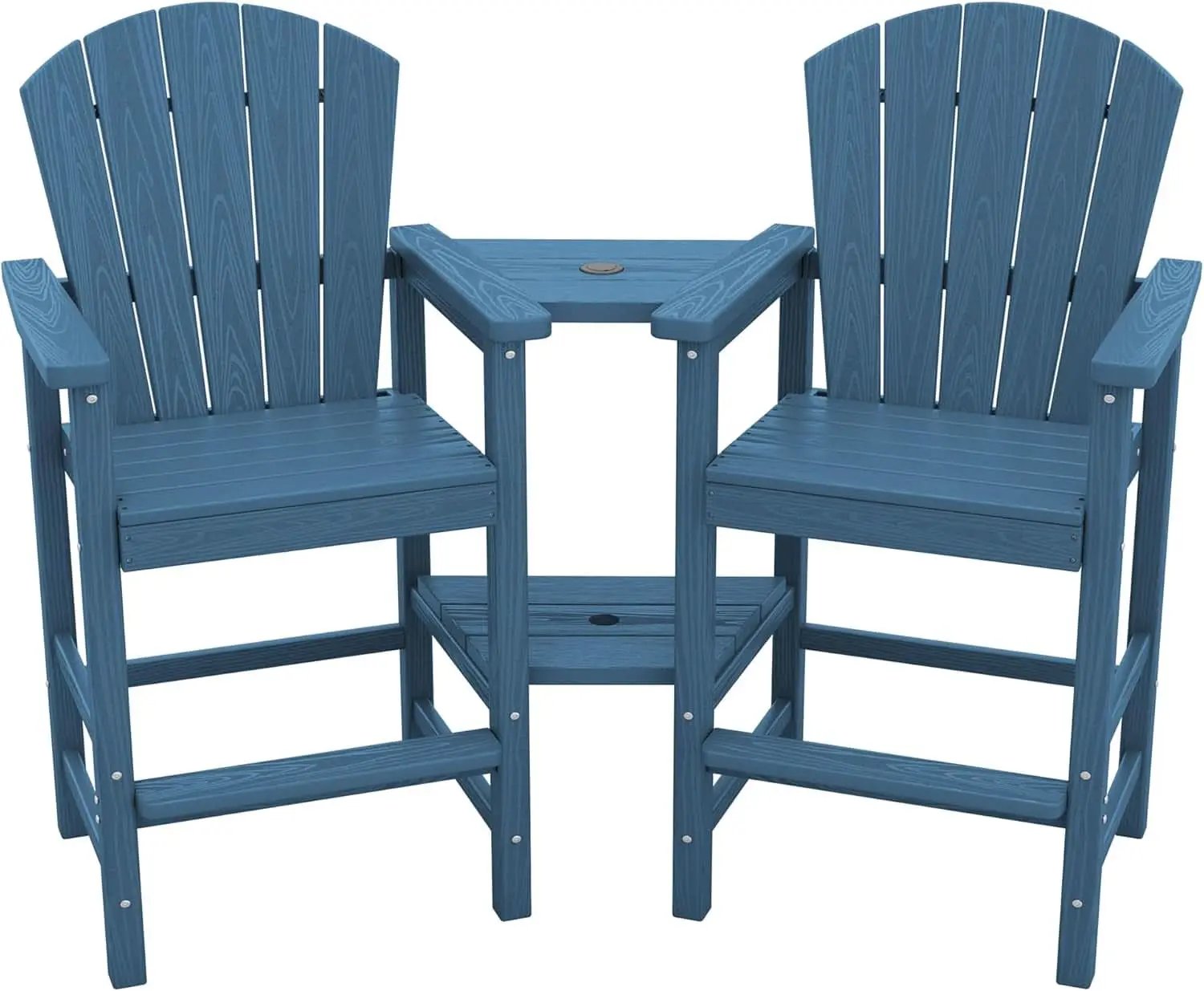 Widened Tall Adirondack Chairs Set with Double Tray from PriceLows™