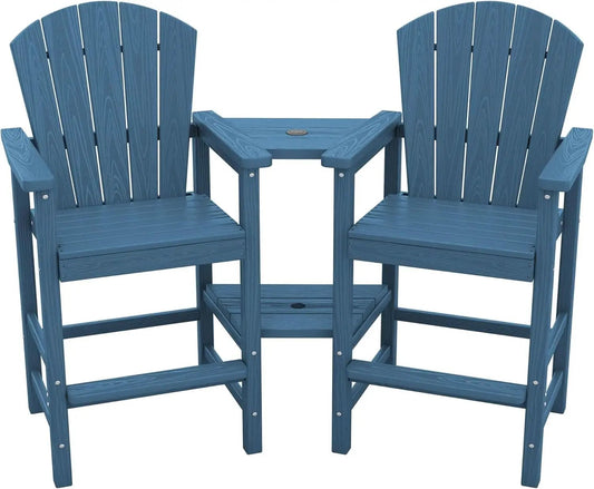 Widened Tall Adirondack Chairs Set with Double Tray from PriceLows™