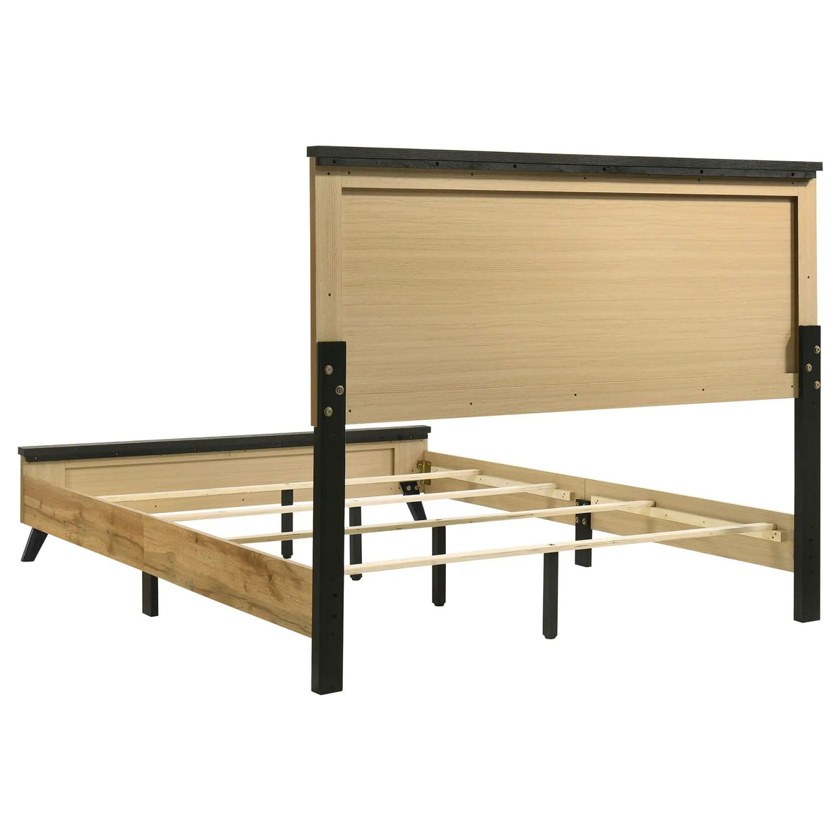 Kaywood 52-inch Eastern King Panel Bed Natural Pine | 78.25 x 85.25 x 51.5 in | Engineered Wood & Veneer | Bedroom