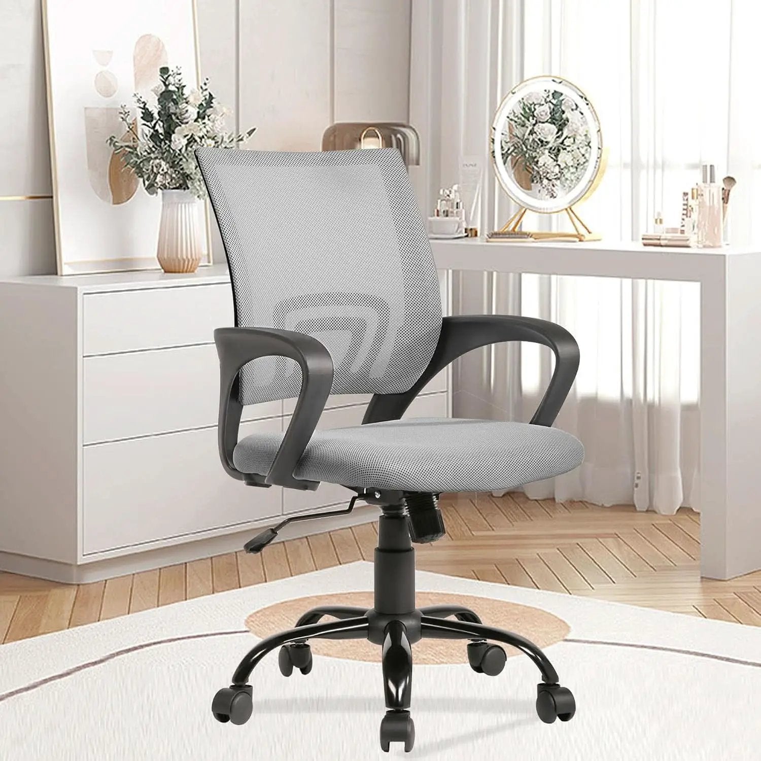 Ergonomic Mesh Office Chair With Lumbar Support Grey from PriceLows™