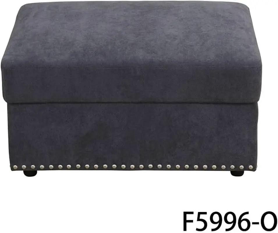 Flannel Modular Sectional Sofa With USB Ports Grey from PriceLows™