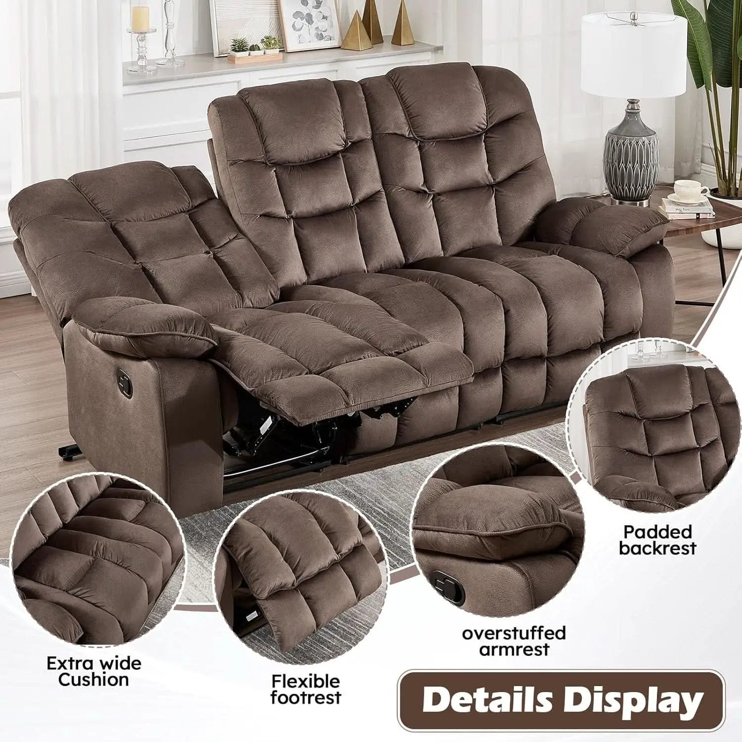 Brown 2 Piece Power Recliner Set With Massage And Heat from PriceLows™