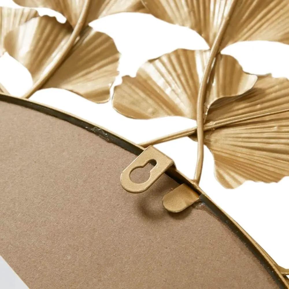 Round Wall Mirror 30.5 Inch Iron Eden Gold For Living Room