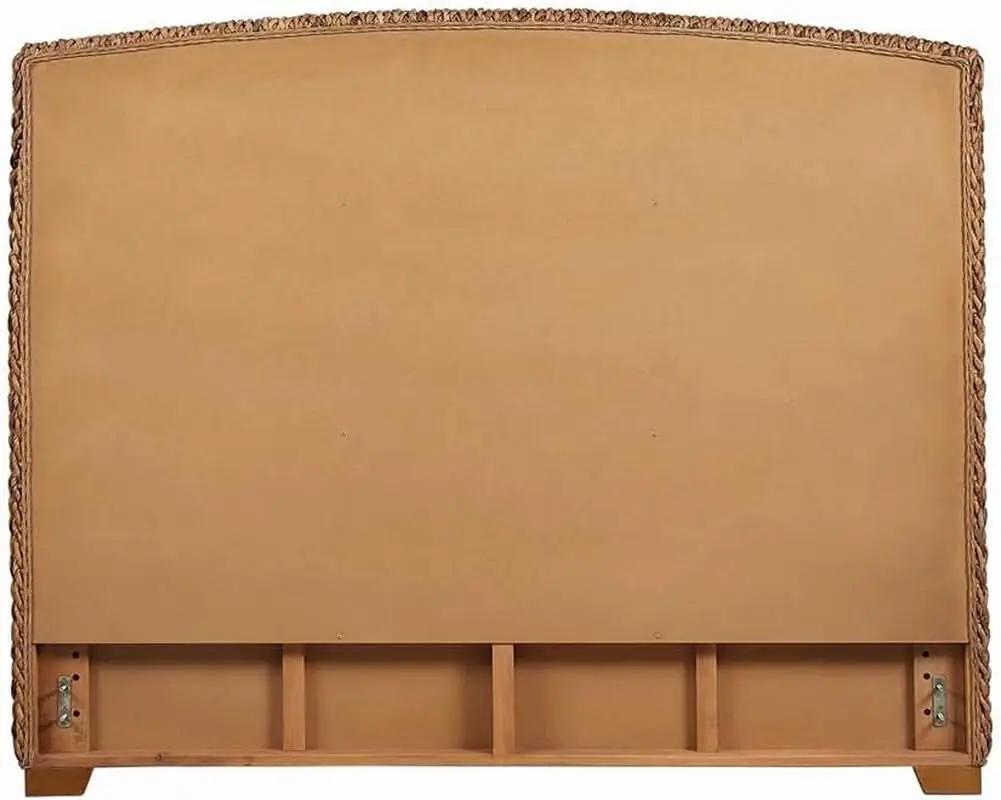 Hand Woven Banana Leaf Queen Size Headboard Amber from PriceLows™