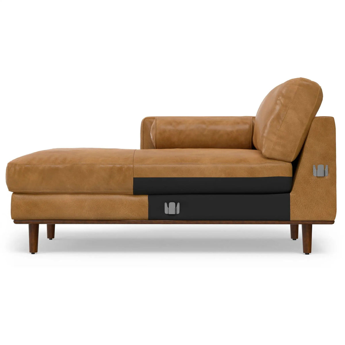 Morrison Upholstered Sectional Sofa | Genuine Aniline Leather | Chaise Cushions | 102.2 Inch Length