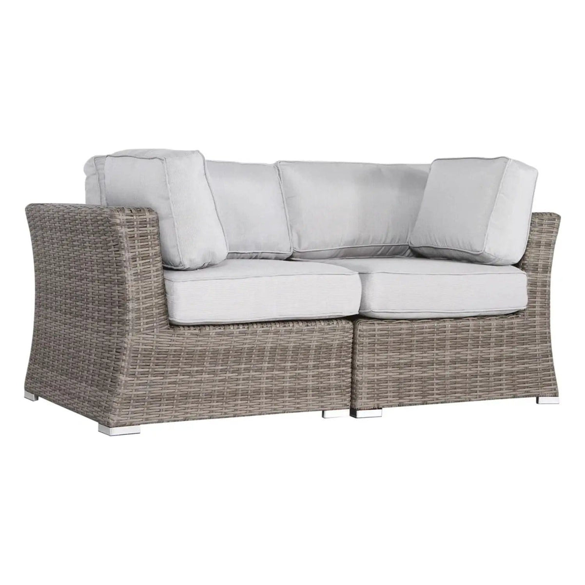Loveseat With Cushions | 33 x 66 x 26 in | Rattan & Wicker | Living Room