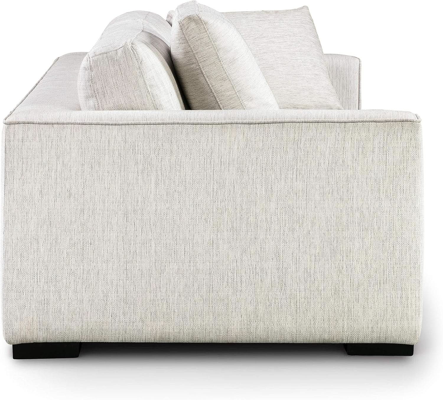 Capri Fabric Sofa Bright Ash Down Pillows Modern Living from PriceLows™