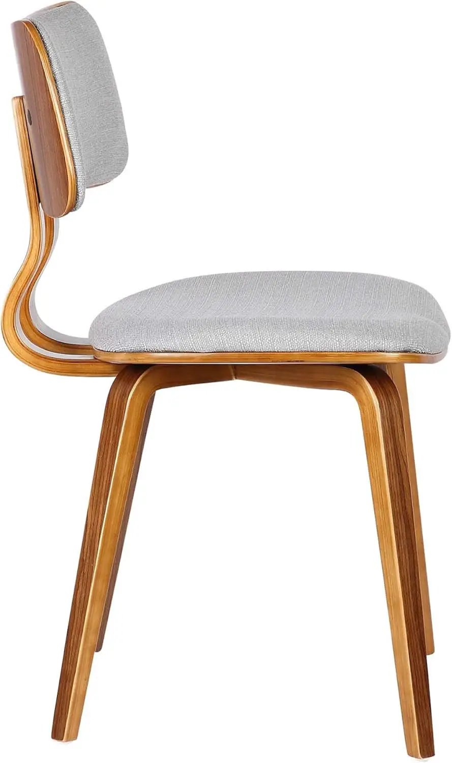 Jaguar Mid Century Modern Dining Chair Grey Fabric Walnut from PriceLows™