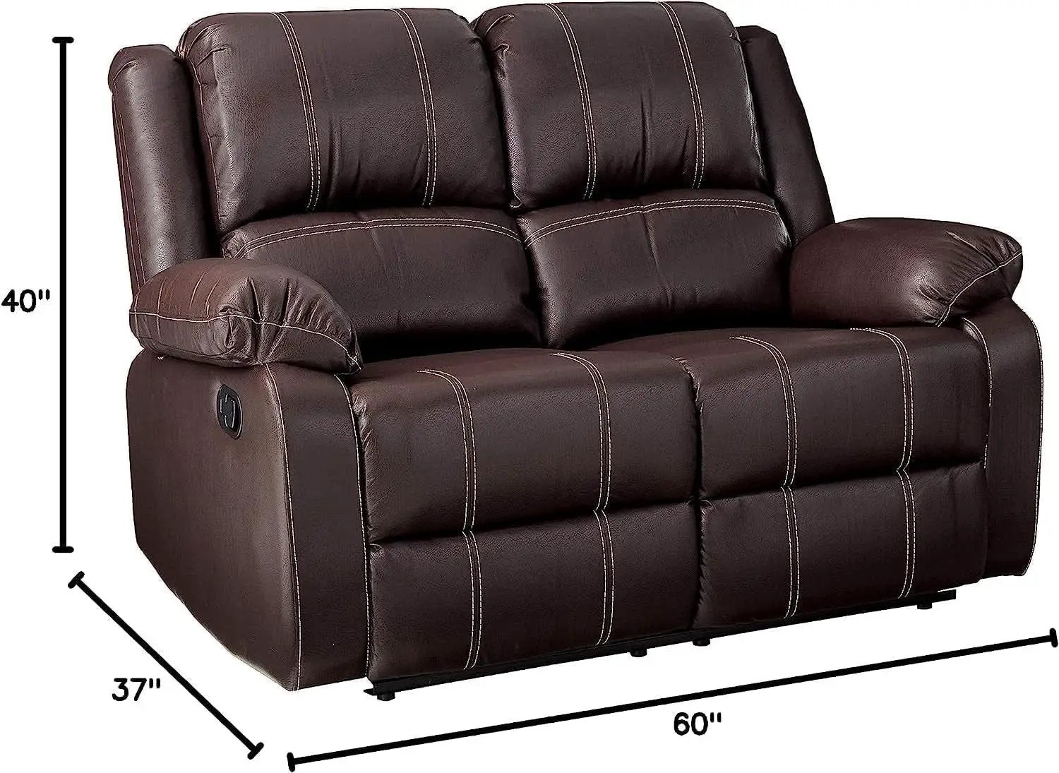 Brown Recliner Loveseat Modern Living Room Furniture from PriceLows™