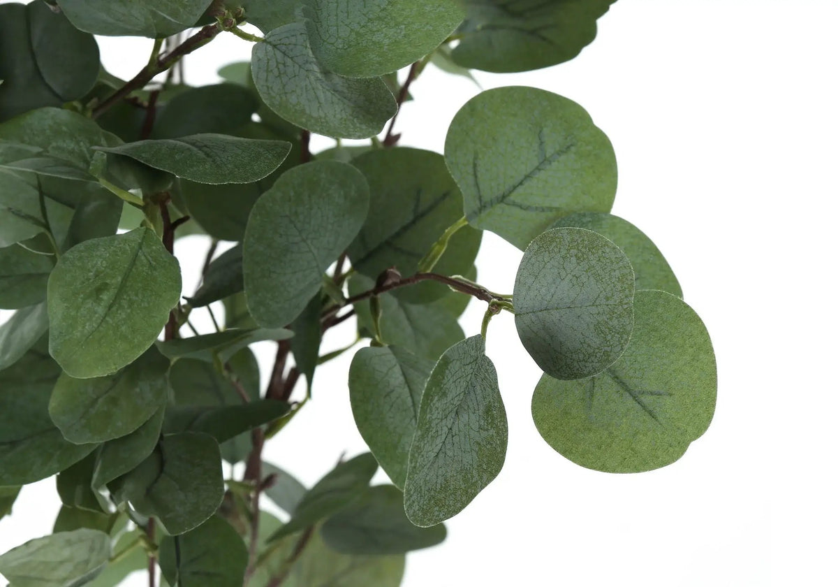46 Inch Artificial Eucalyptus Tree | 264 Real Touch Leaves | Indoor Faux Floor Plant | Potted