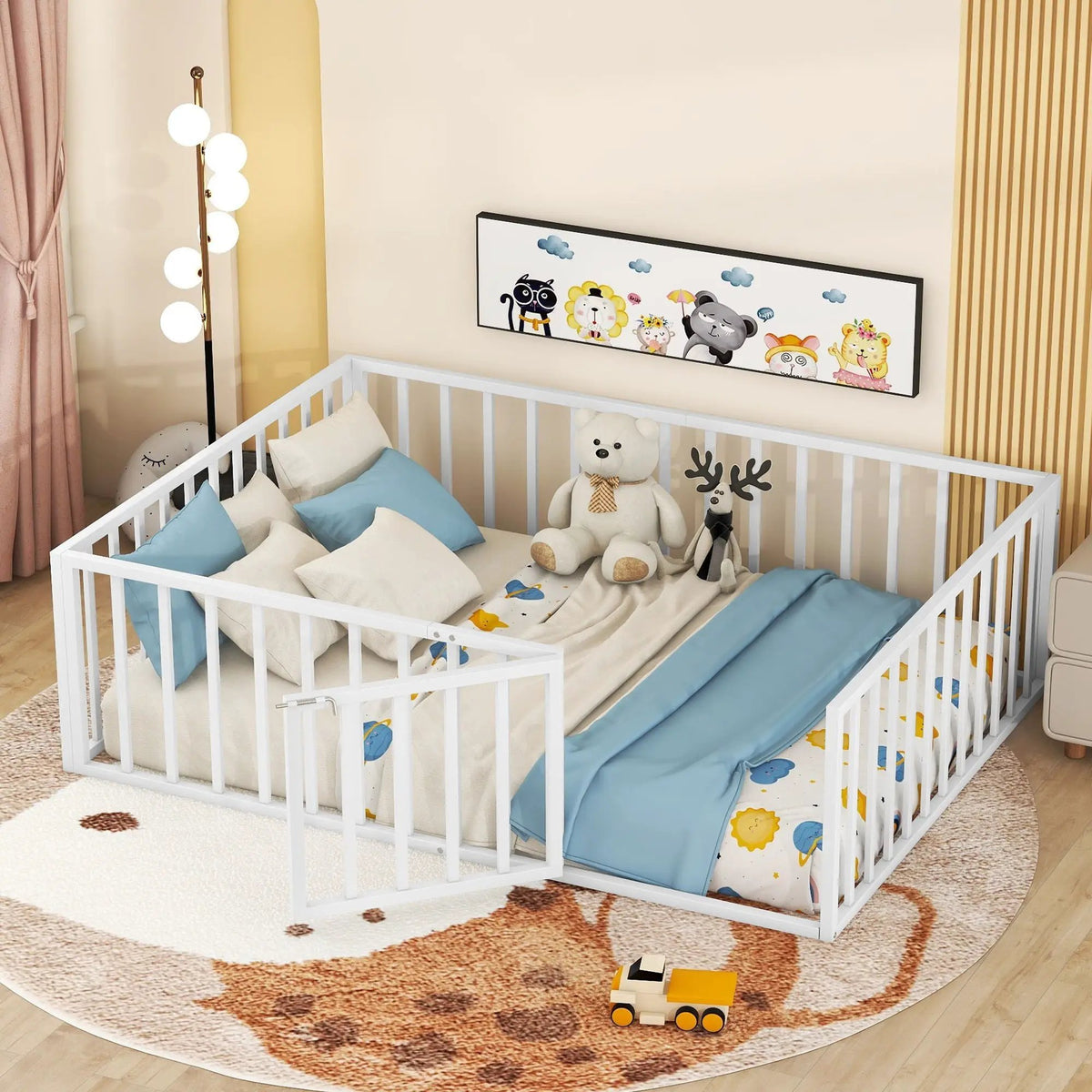Metal Floor Bed Frame | Raised Fence Gate | Low Platform Design