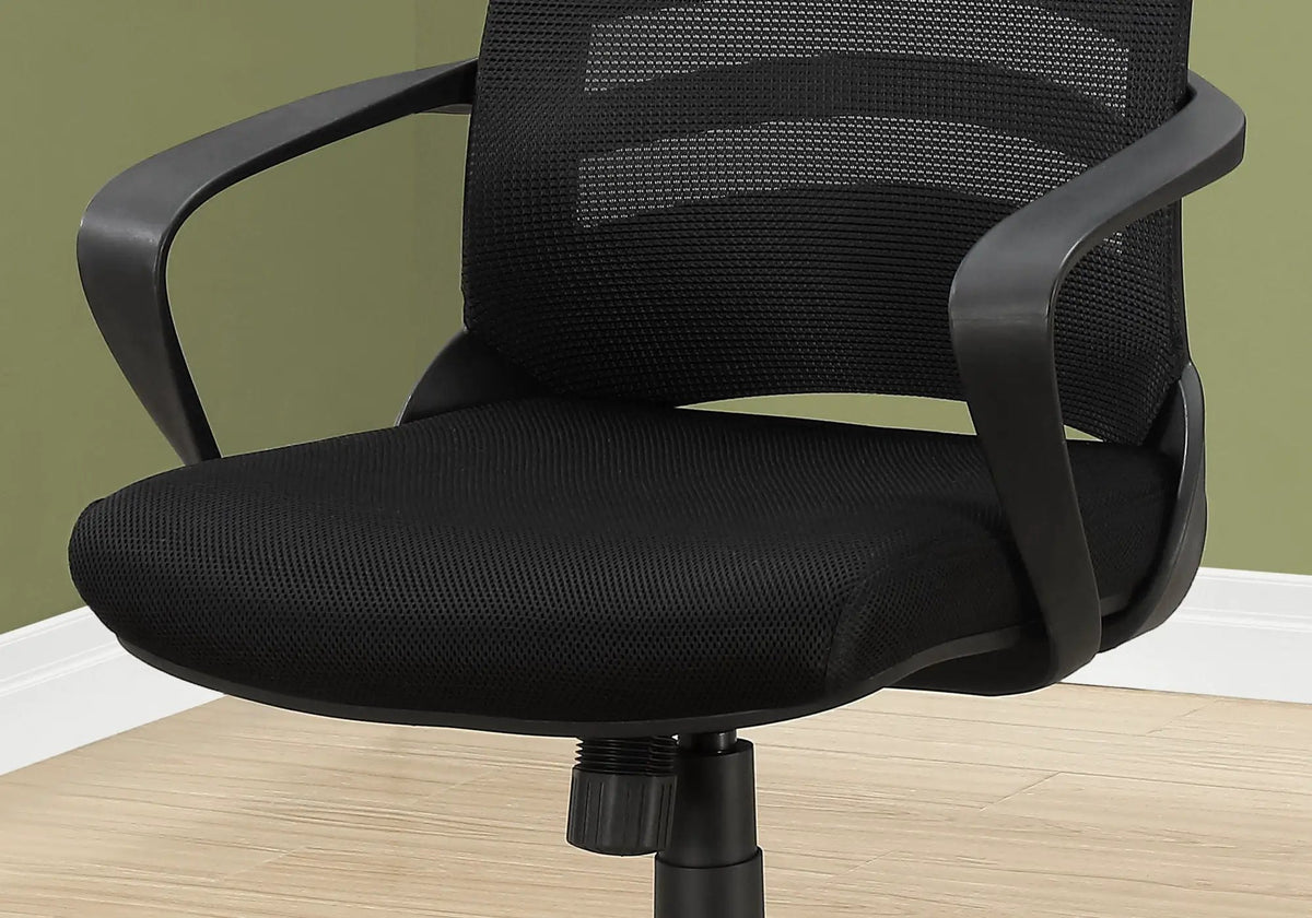 Ladder-Back Office Chair | Mid-Back Ergonomic Design | Adjustable Height | Armrests