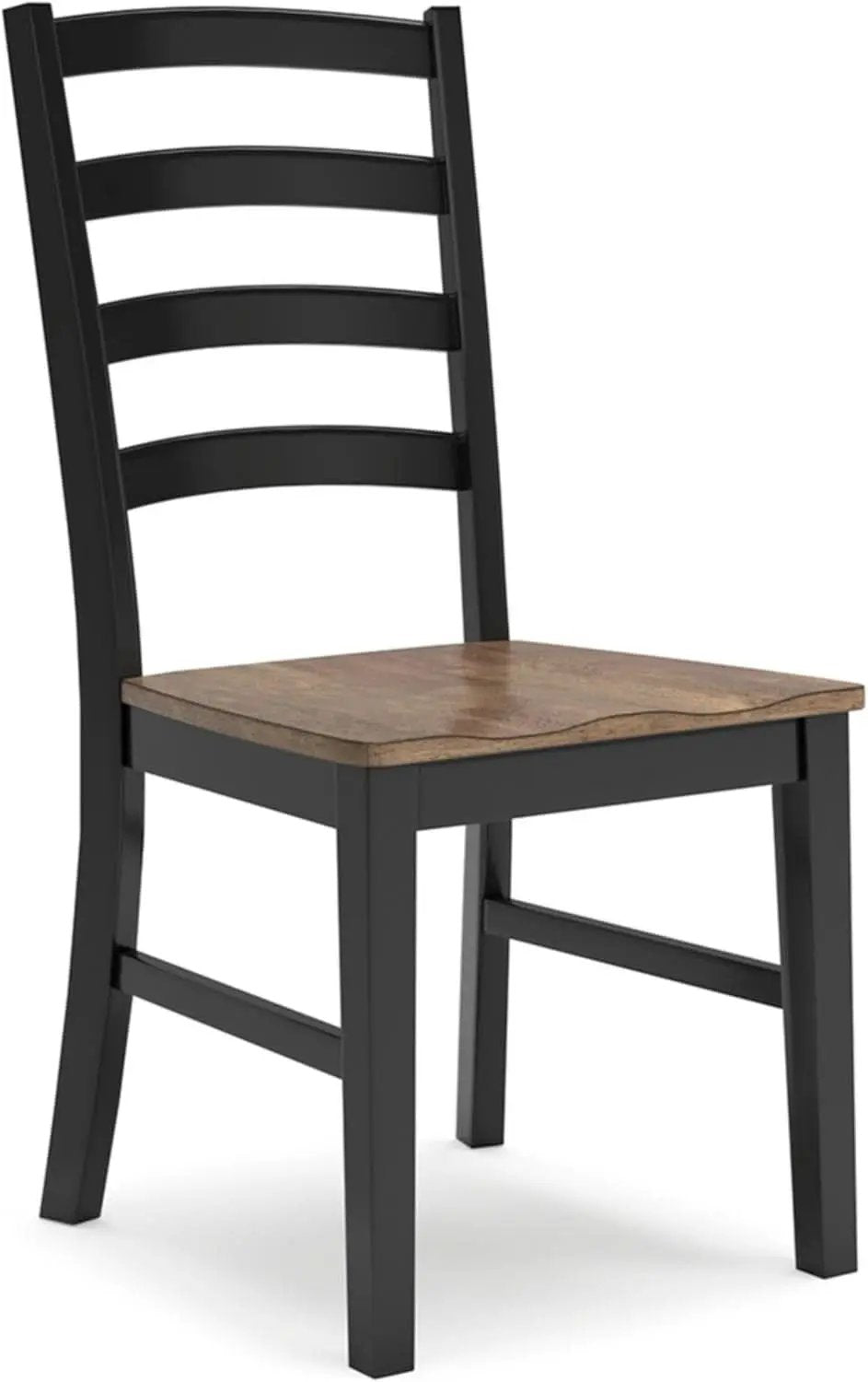 Armless Dining Chair Set 2 Two Tone Black and Brown from PriceLows™