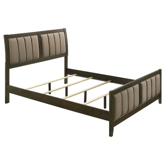 Wilkes 51-inch Upholstered Queen Bed Dark Cocoa | 63.25 x 86.5 x 50.5 in | Fabric | Bedroom