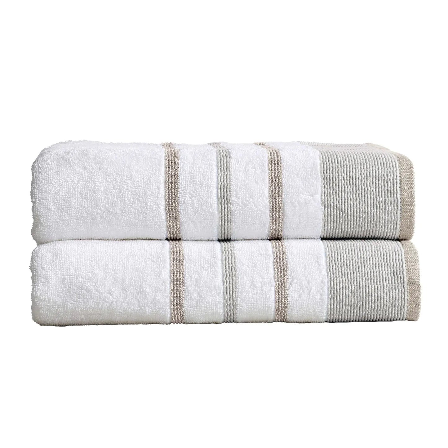 Decorative Cotton Stripe Bath Towel Set - Noelle Collection from PriceLows™
