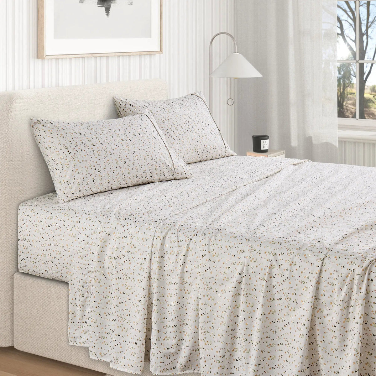 Watercolor Floral Sheet Set - Delia Collection