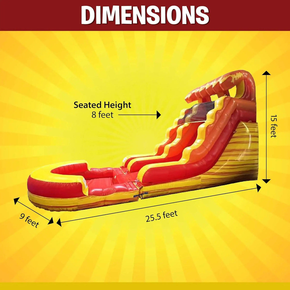 Large Fire Marble Inflatable Water Slide With Pool And Blower | Marble | Inflatable Bouncer | Home