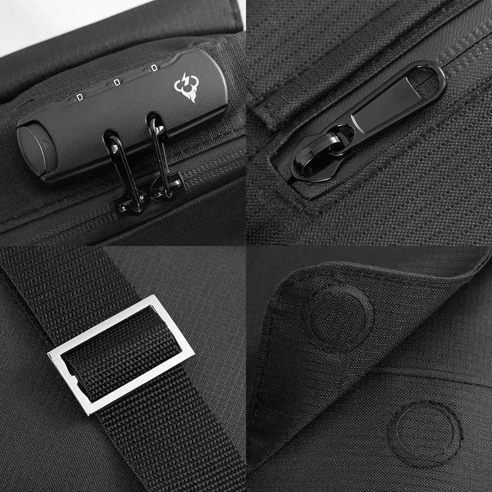 Smell Proof Messenger Bag | Airtight Seal | Hidden Lock