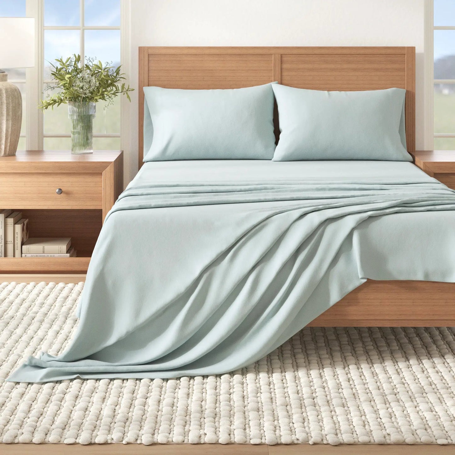 Cotton Solid Flannel Sheet - Nordic Collection from PriceLows™