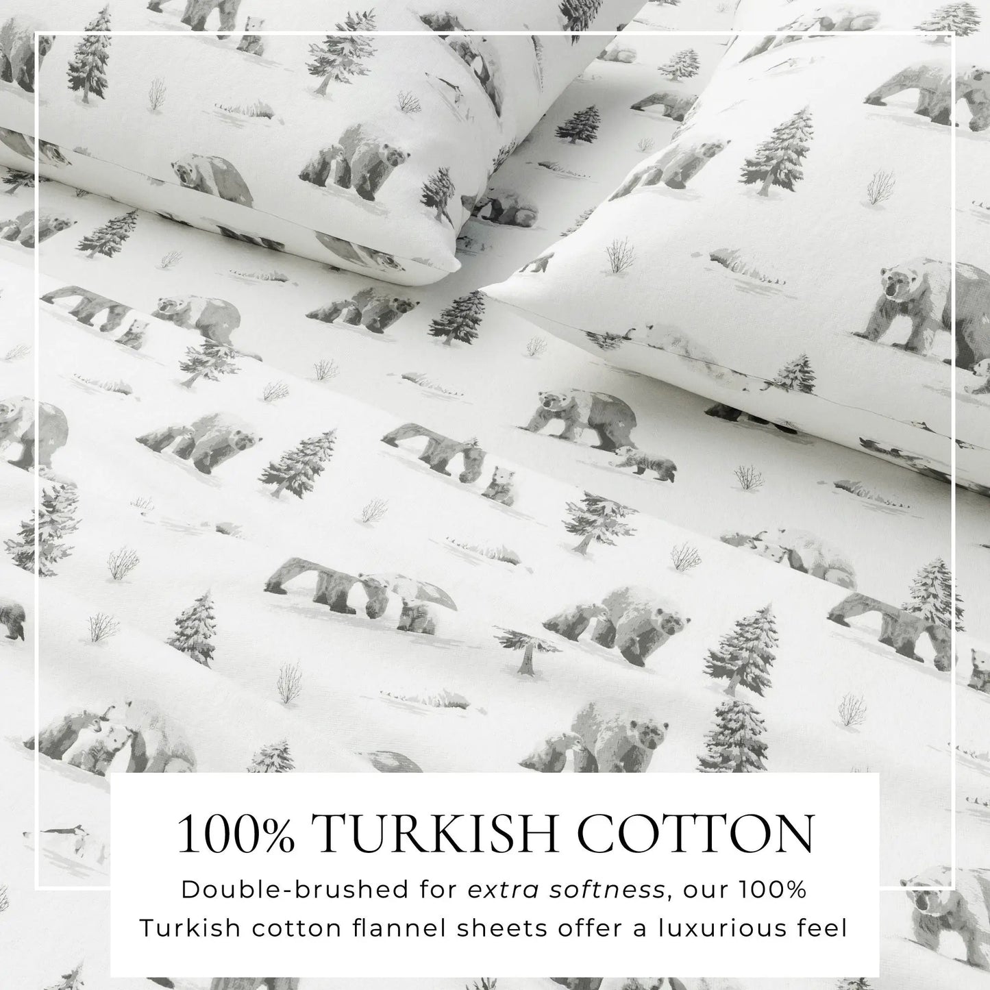 Turkish Cotton Flannel Sheet - Lakeview Collection from PriceLows™
