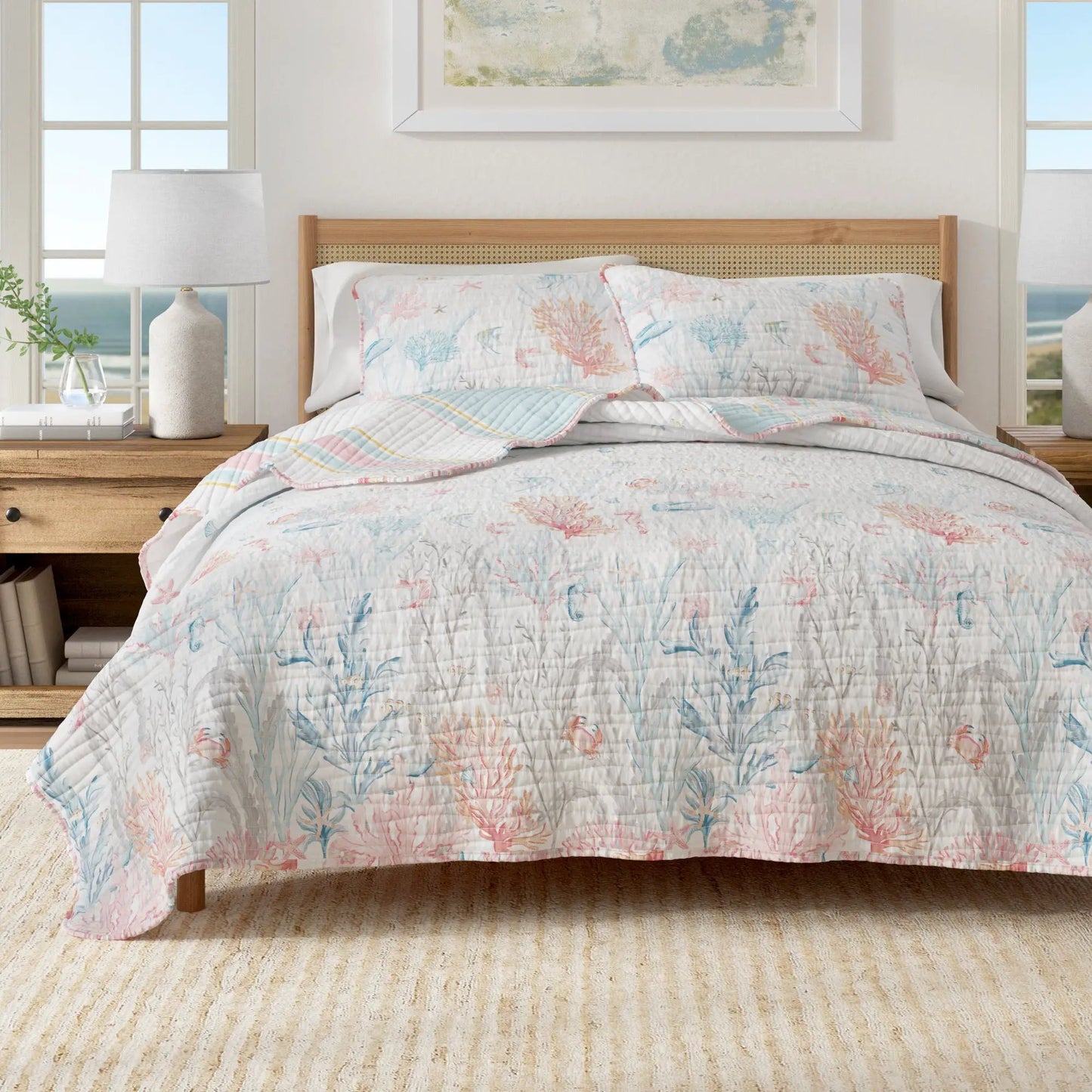 Coastal Coral Reef Quilt Set - Caymen Collection from PriceLows™