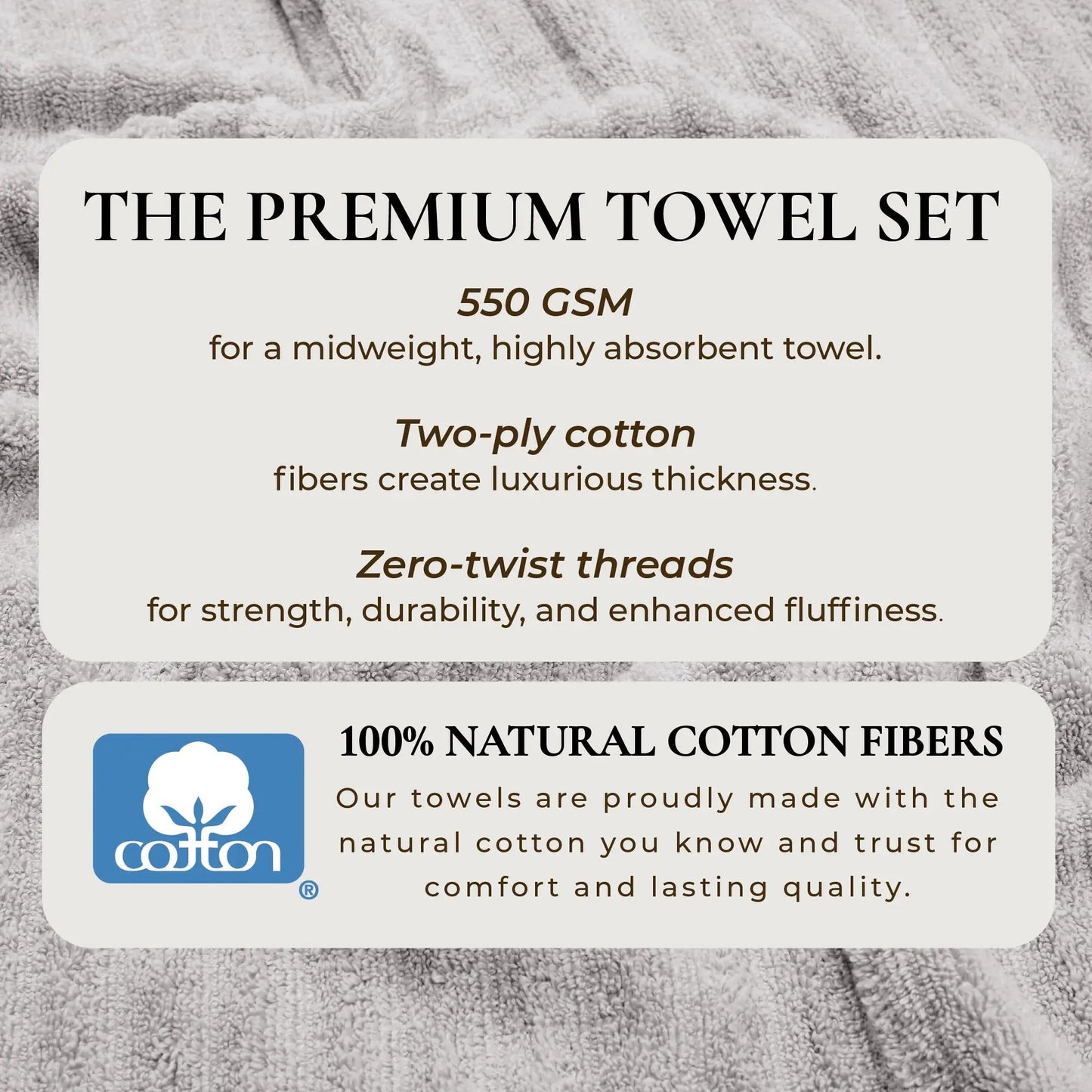 Luxury Combed Cotton Bath Towel Set - Karina Collection from PriceLows™