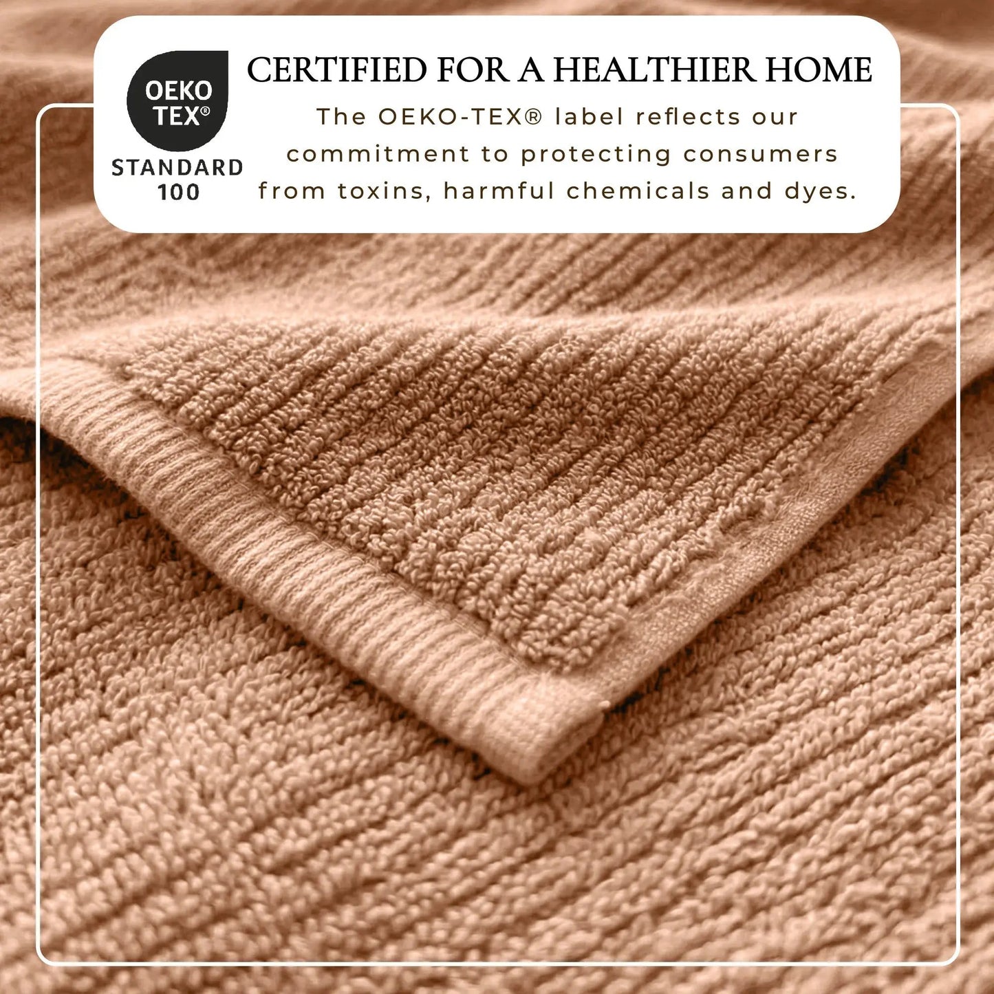 Turkish Cotton Ribbed 6-Piece Bath Towel Set - Georgiana Collection from PriceLows™