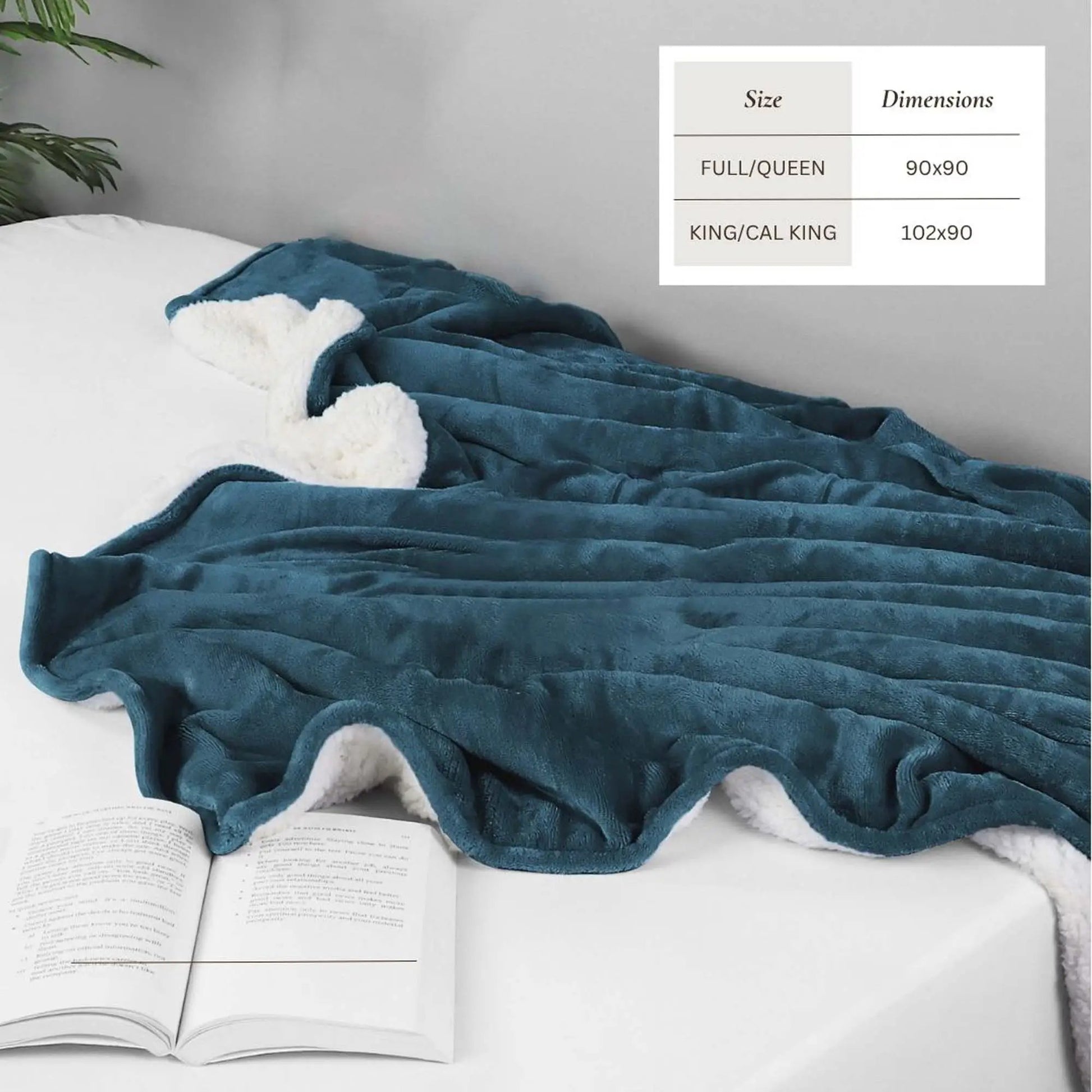Velvet Plush Sherpa Bed Blanket - Sherpa Fleece Collection from PriceLows™