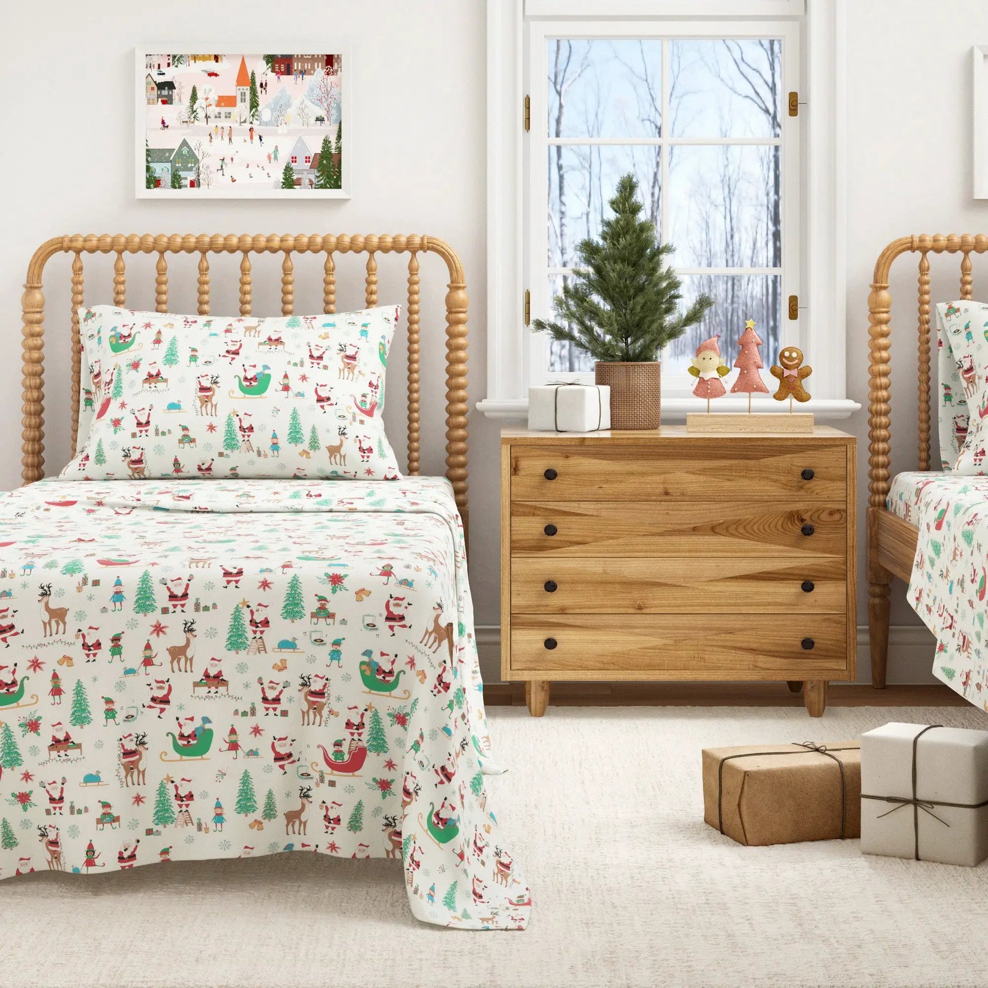 Turkish Cotton Christmas Flannel Sheet - Whittaker Collection from PriceLows™