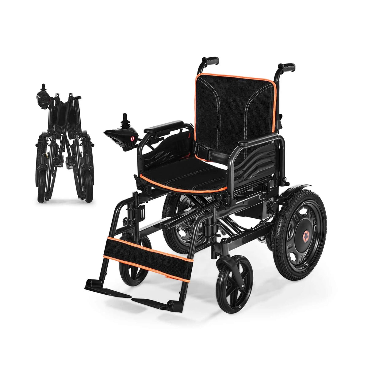 Foldable Electric Wheelchair | Lightweight Frame | One-Button Folding | 16 Inch Solid Tires