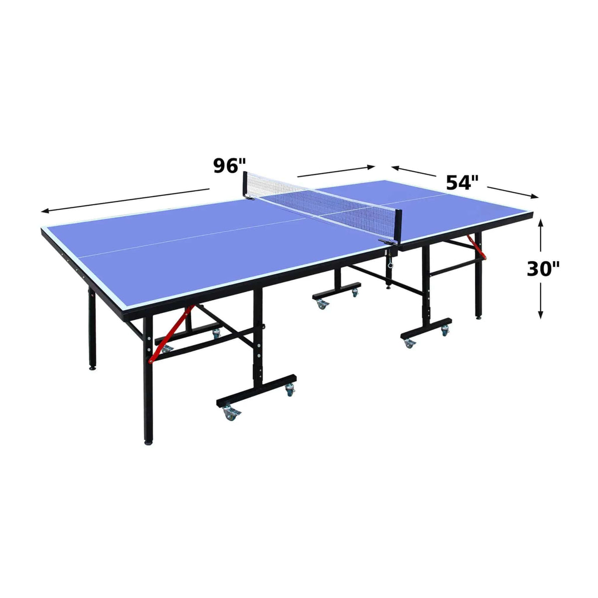 8FT Foldable Midsize Table Tennis Table Set With Paddles, Balls, And Net | 8 ft | Steel | Dining Room