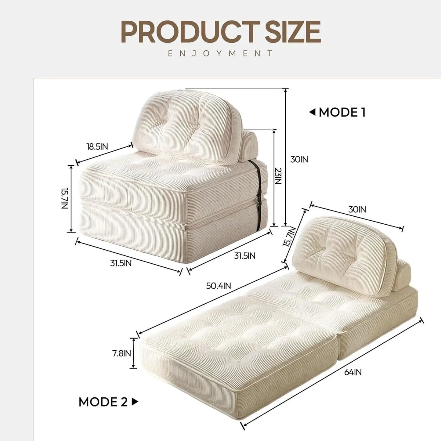 Folding Sofa Bed with Pillow for Comfy Lounge from PriceLows™