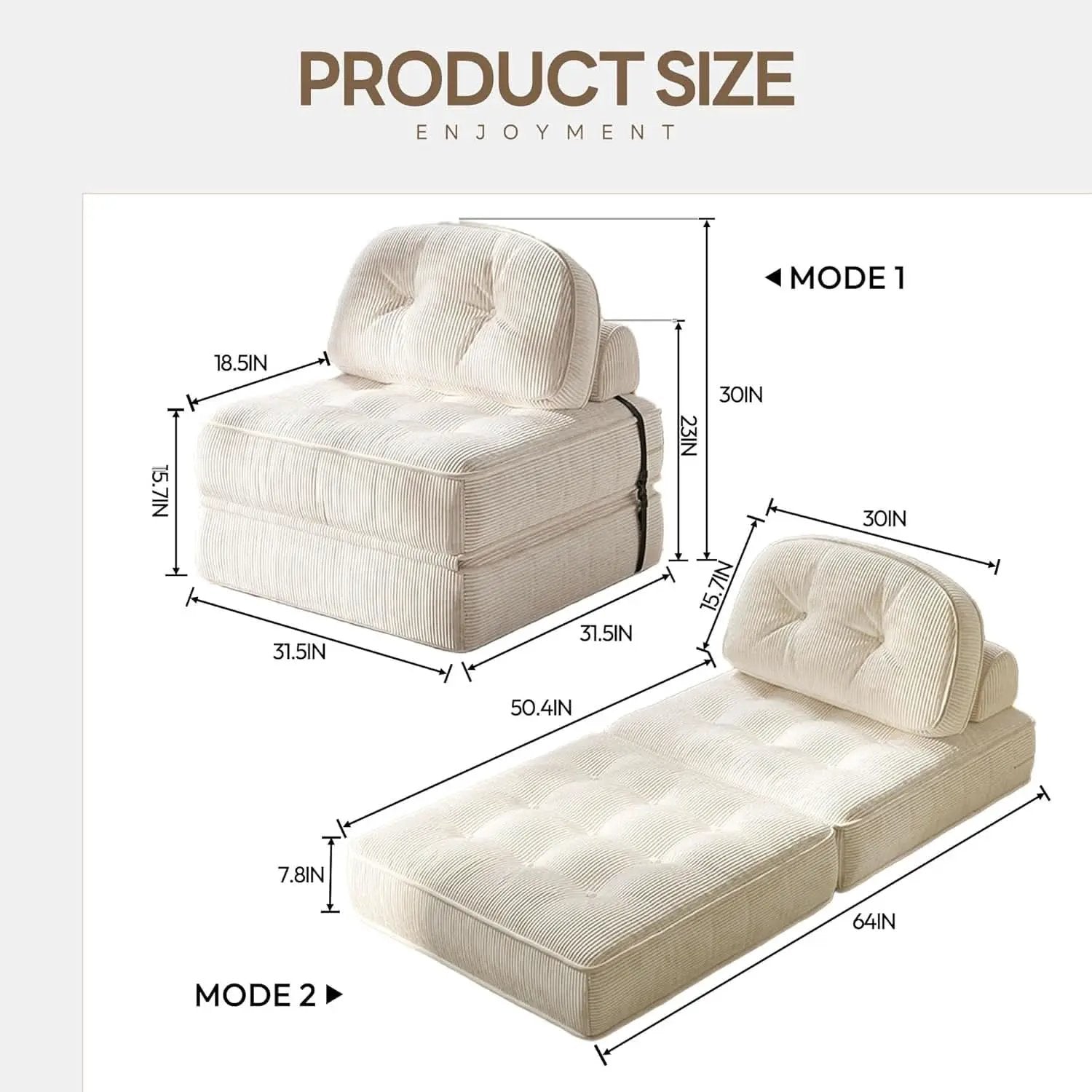 Folding Sofa Bed with Pillow for Comfy Lounge from PriceLows™