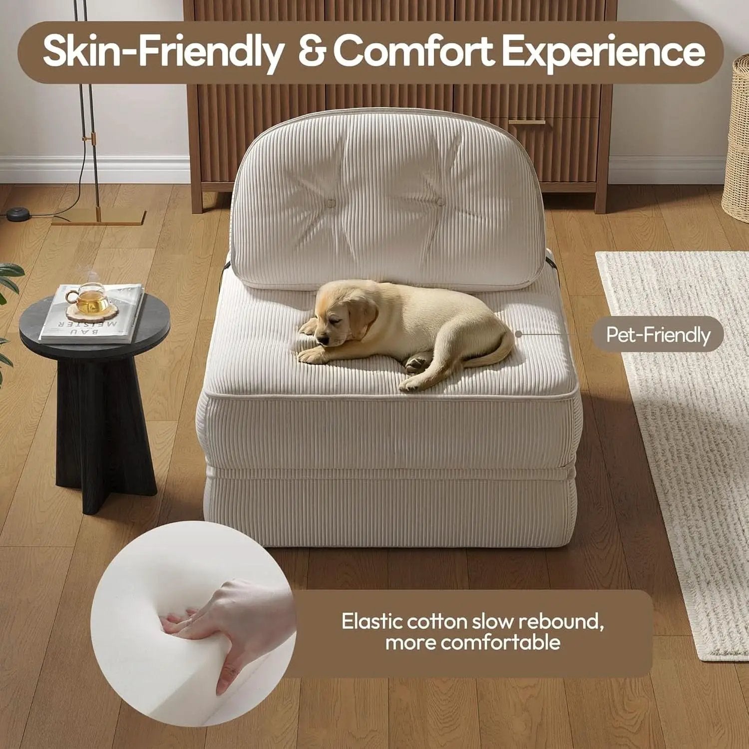 Folding Sofa Bed with Pillow for Comfy Lounge from PriceLows™