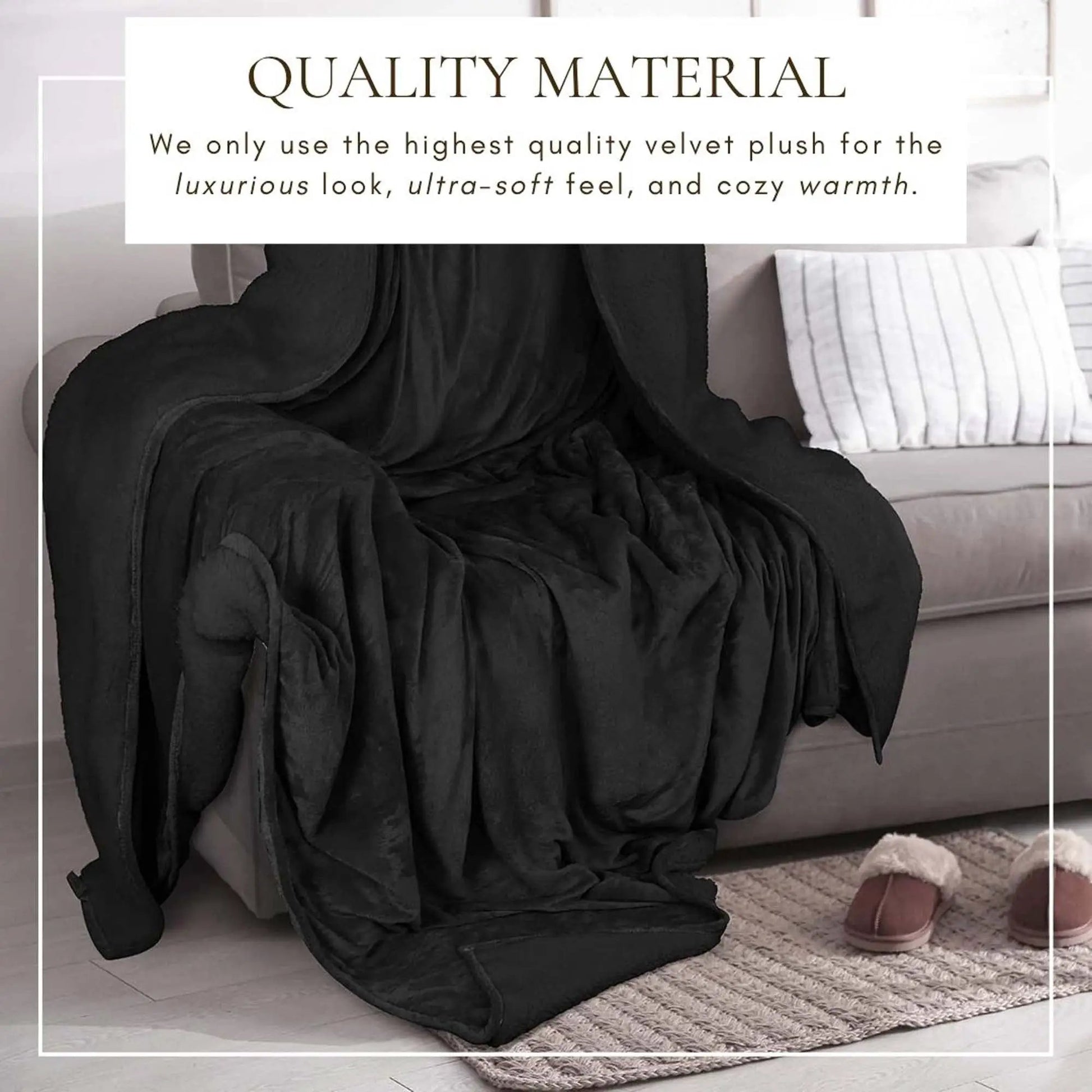 Velvet Plush Sherpa Bed Blanket - Sherpa Fleece Collection from PriceLows™