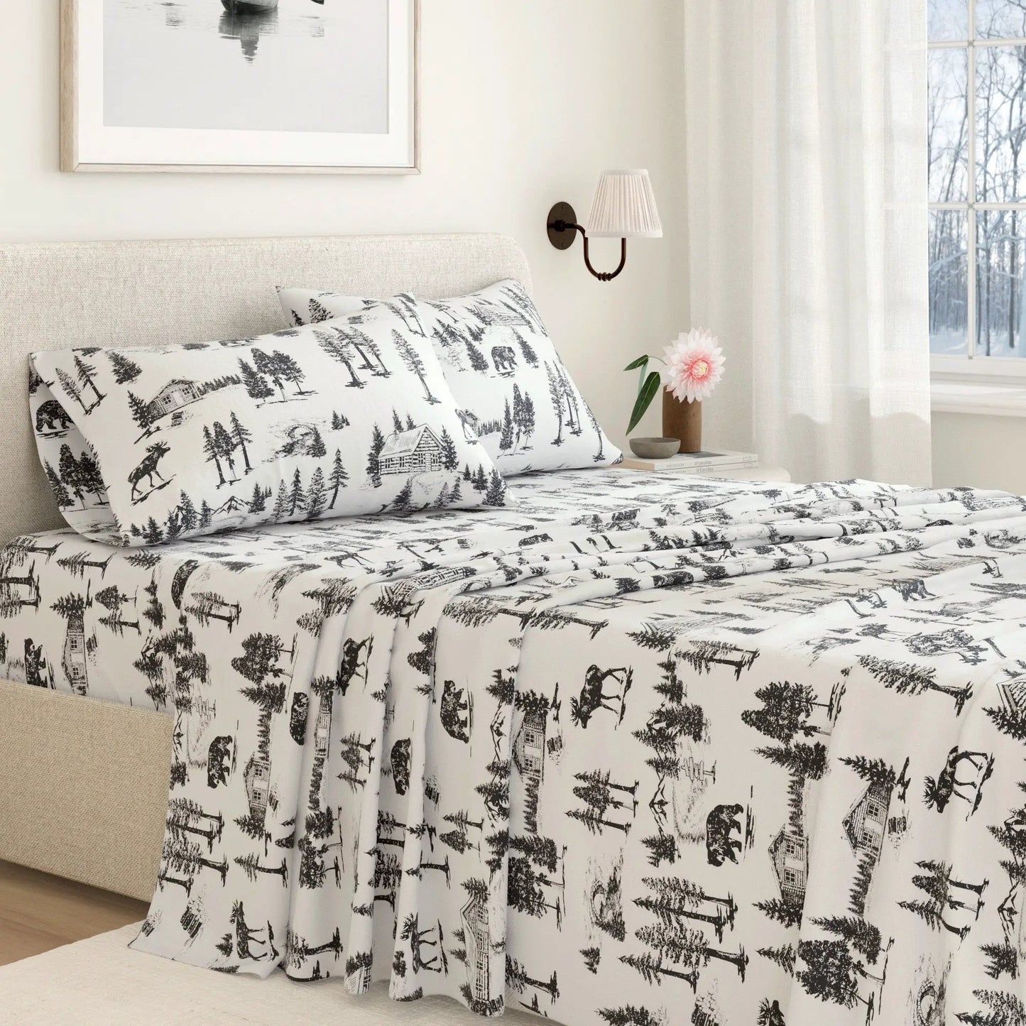 Turkish Cotton Flannel Sheet - Lakeview Collection from PriceLows™