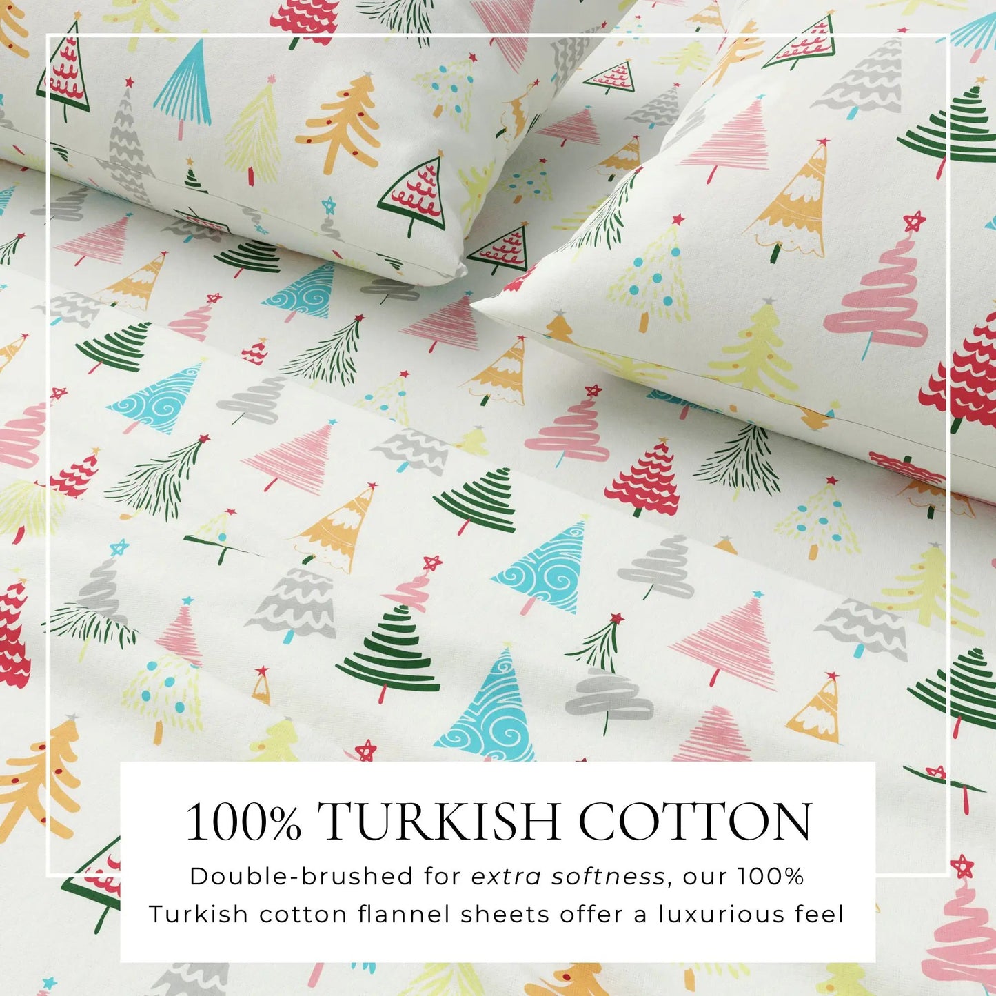 Turkish Cotton Christmas Flannel Sheet Set - Whittaker Collection from PriceLows™