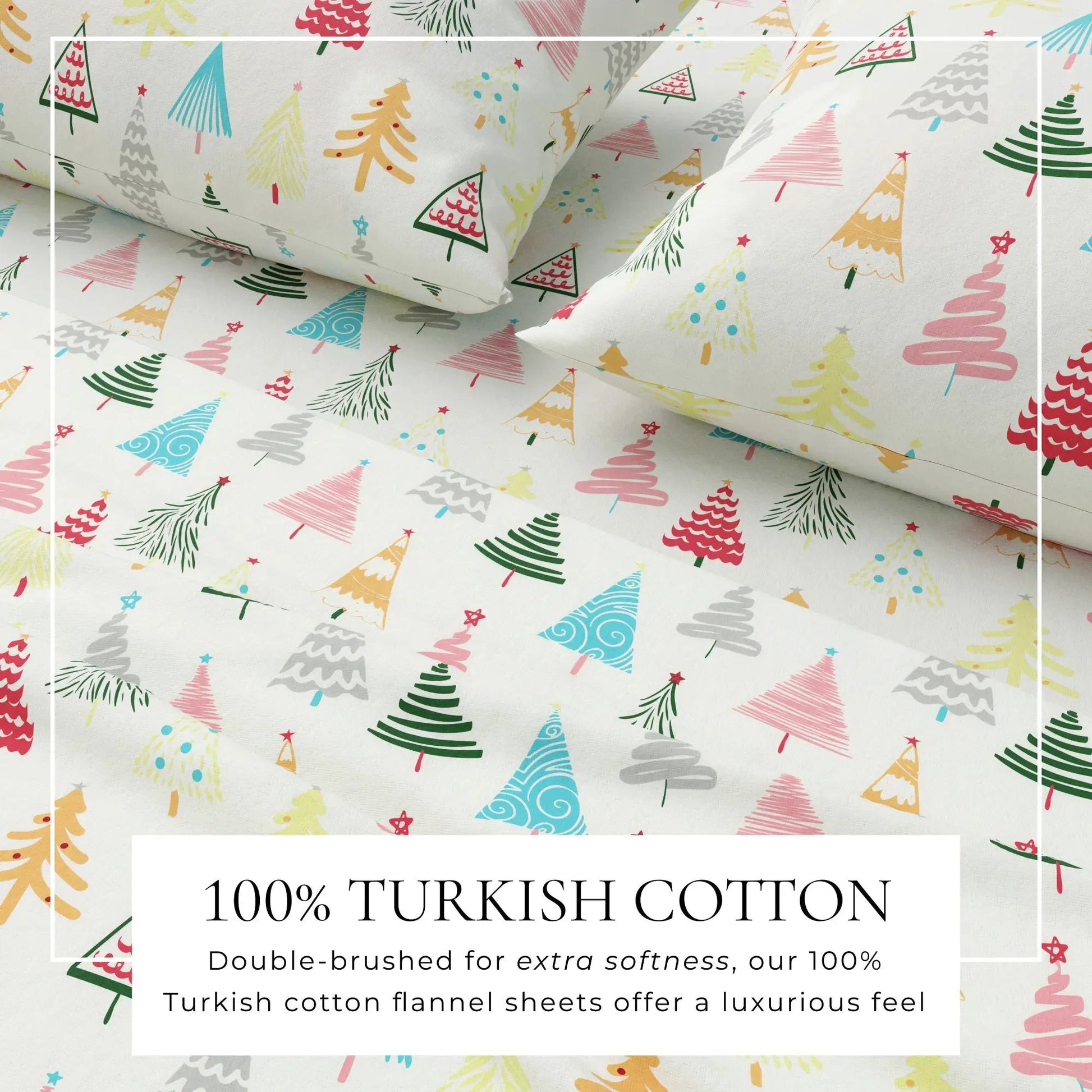 Turkish Cotton Christmas Flannel Sheet Set - Whittaker Collection from PriceLows™