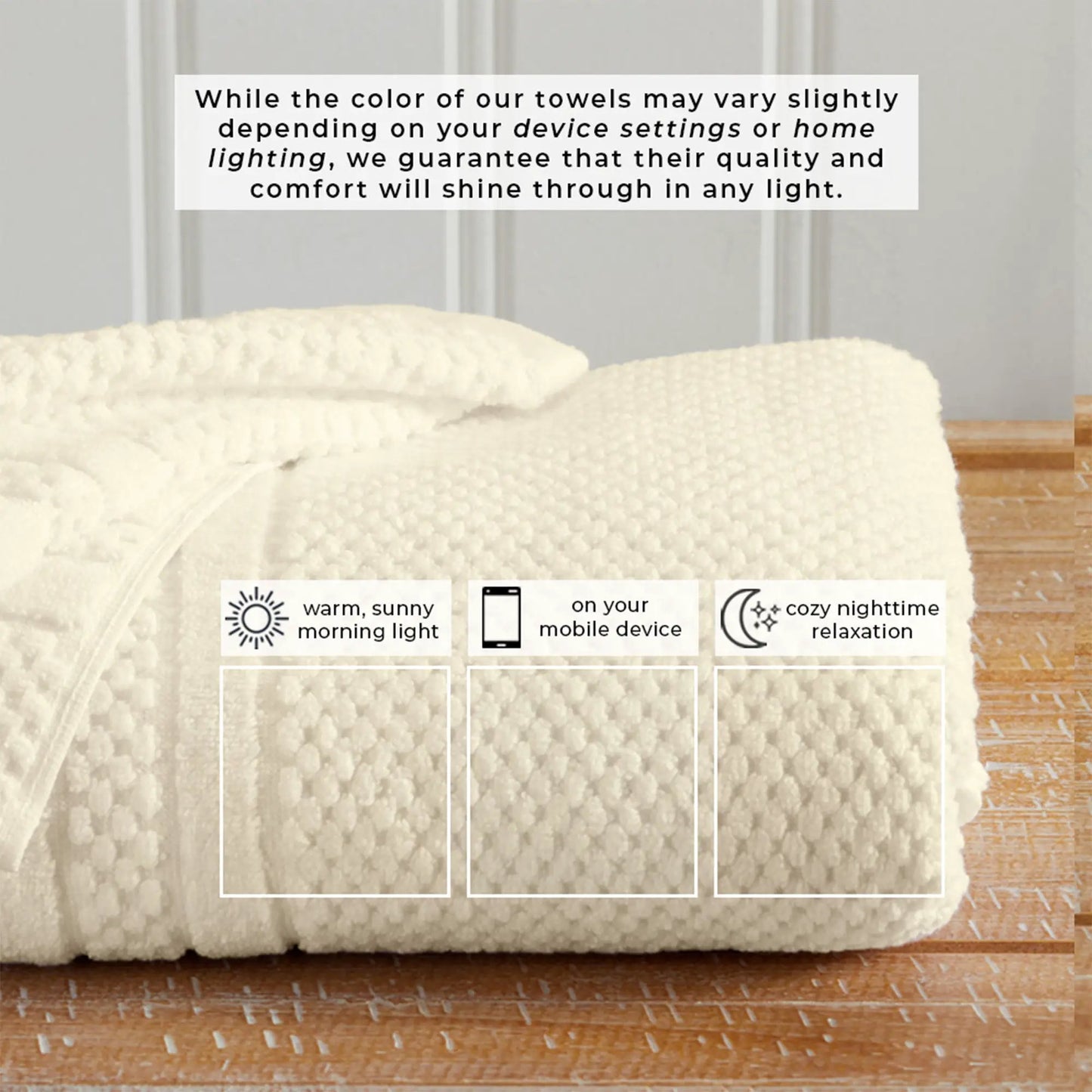 100% Cotton Checkered Jacquard Bath Towel Set - Giuliana Collection from PriceLows™