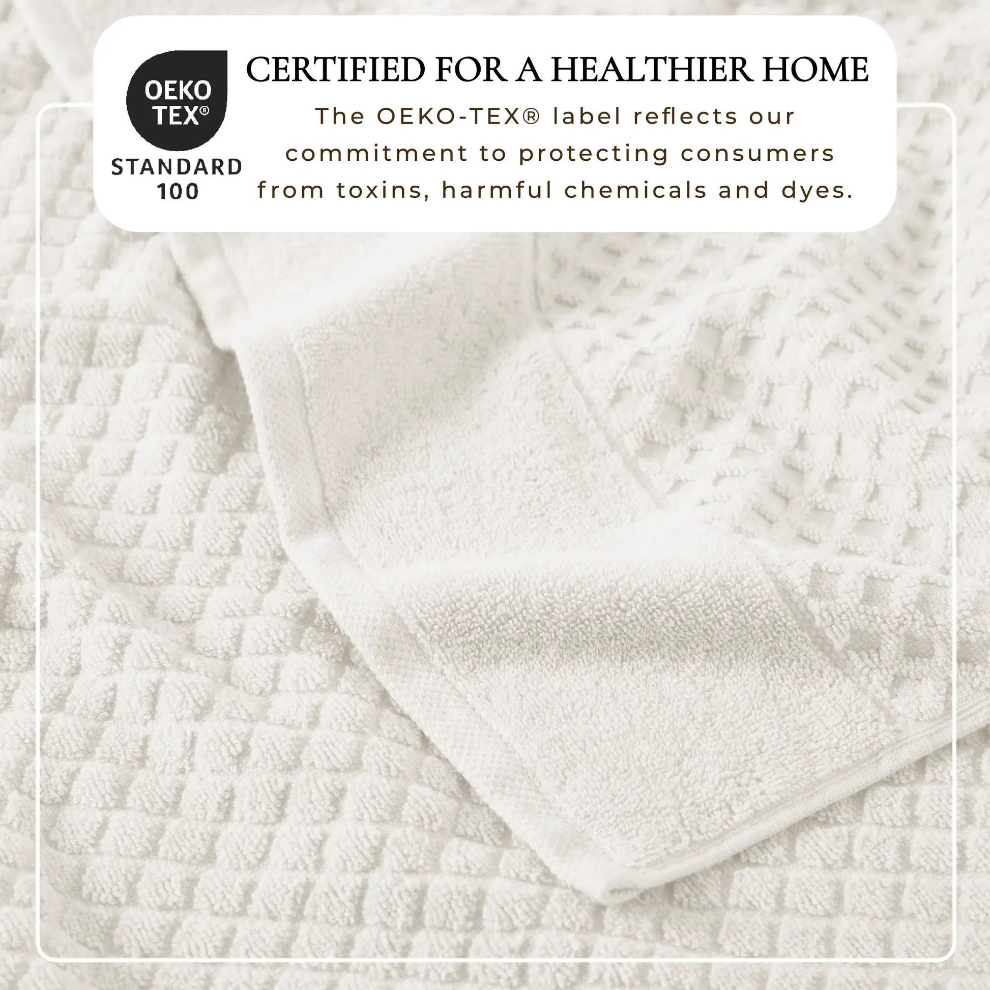 Cotton Diamond Waffle Weave Bath Towel Set - Grayson Collection from PriceLows™