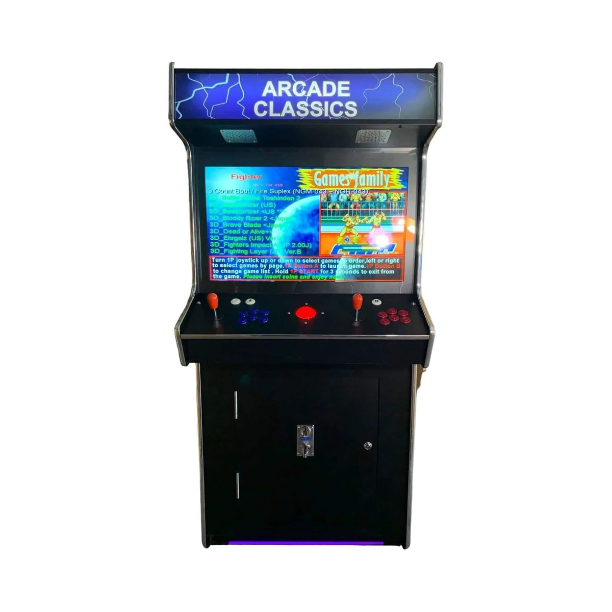 Full Size Commercial Grade 2 Player Upright Standup Arcade Machine With 4500 Classic | 4 Inch | Mdf | Plug & Play Video Game