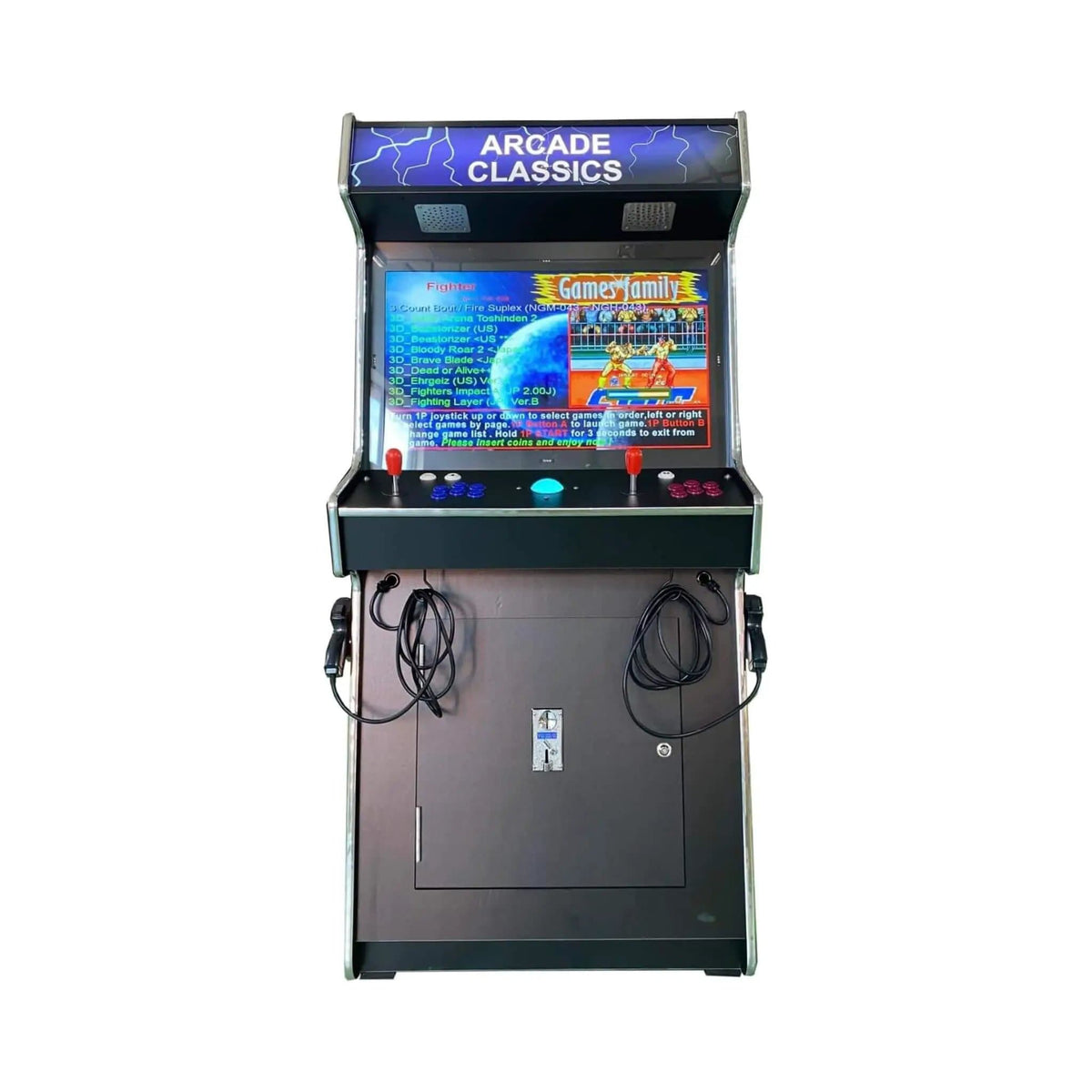 Full Size Commercial Grade 2 Player Upright Standup Arcade Machine With 4500 Classic | 4 Inch | Mdf | Plug & Play Video Game