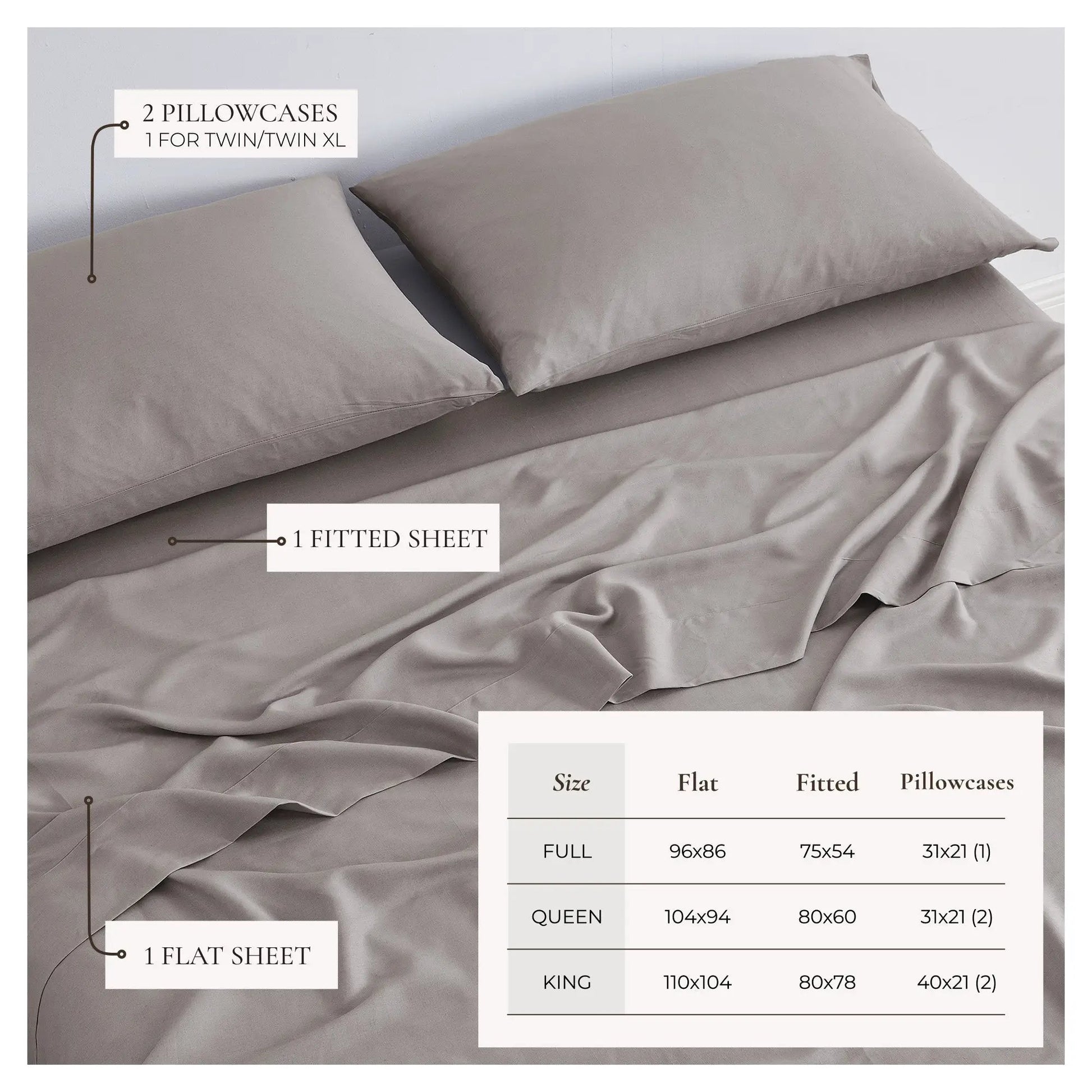 TENCEL™ Lyocell & Linen Blend Sheet Set - Magdalena Collection from PriceLows™